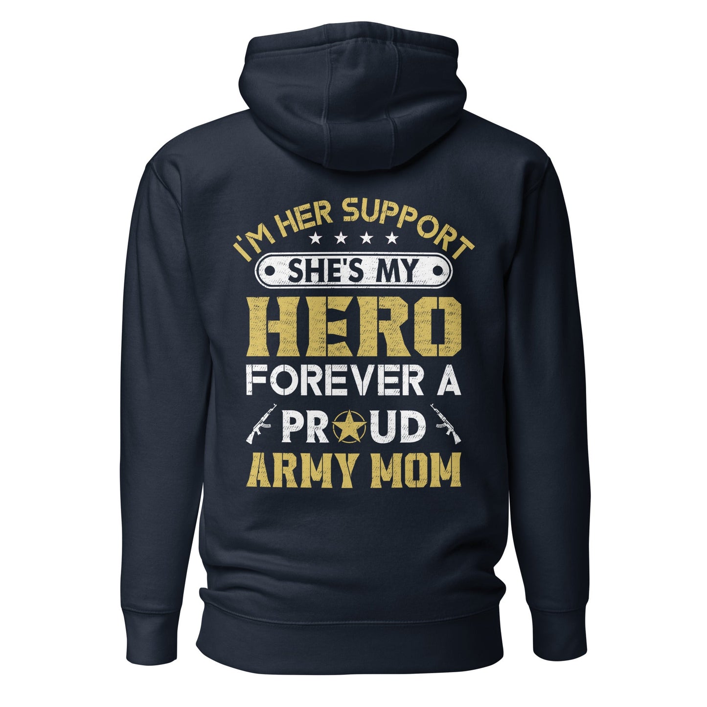 I'm her support - Unisex Hoodie (back print) by DarkByteGear