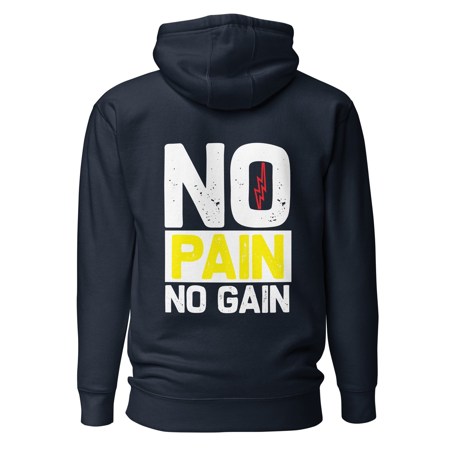 No Pain No Gain - Unisex Hoodie ( Back Print ) by DarkByteGear