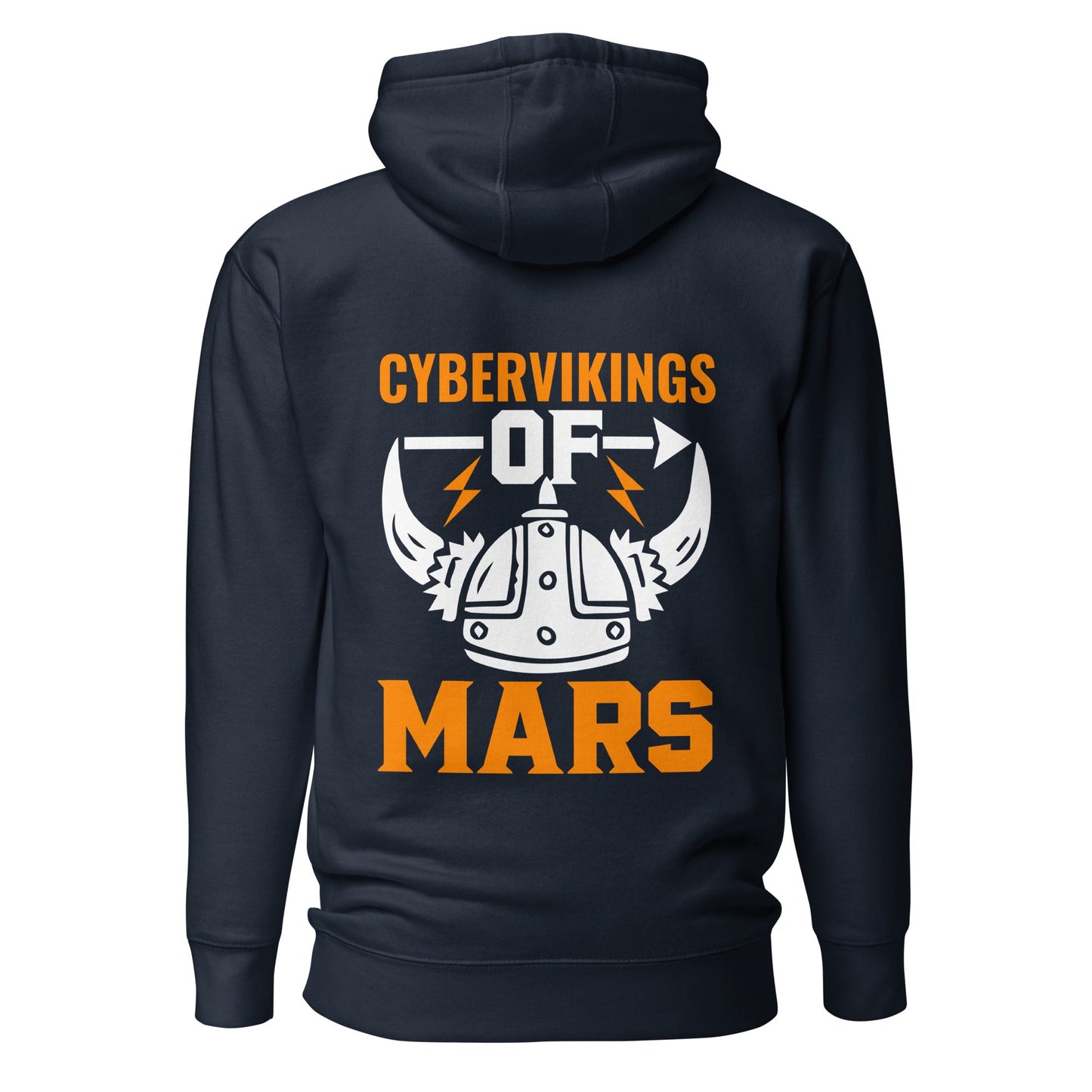 Cyberviking of Mars - Unisex Hoodie ( Back Print ) by DarkByteGear