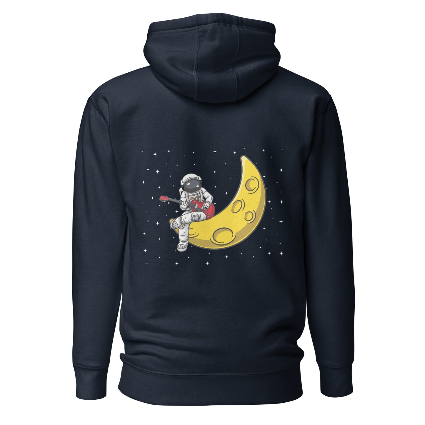 Astronaut Playing - Unisex Hoodie ( Back Print ) by DarkByteGear