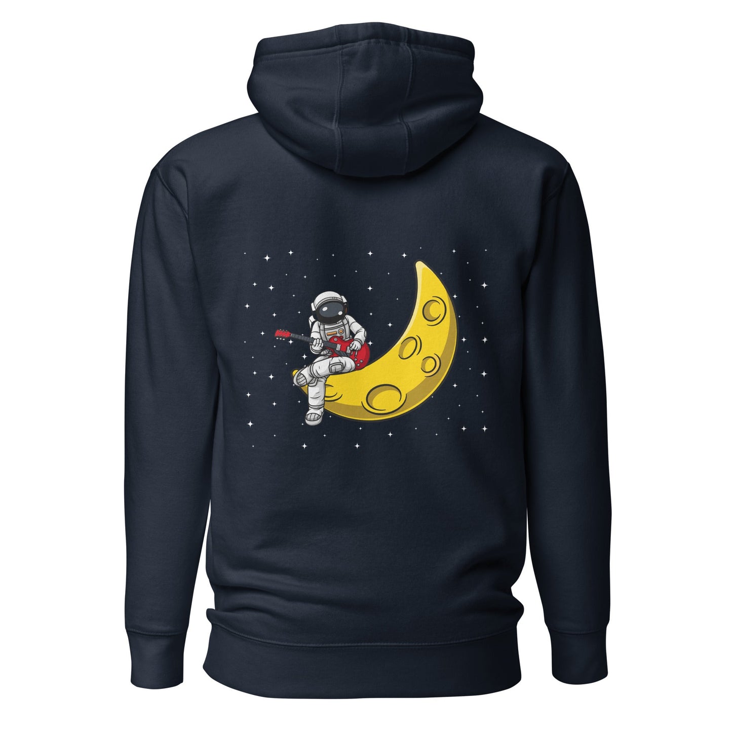 Astronaut Playing - Unisex Hoodie ( Back Print ) by DarkByteGear