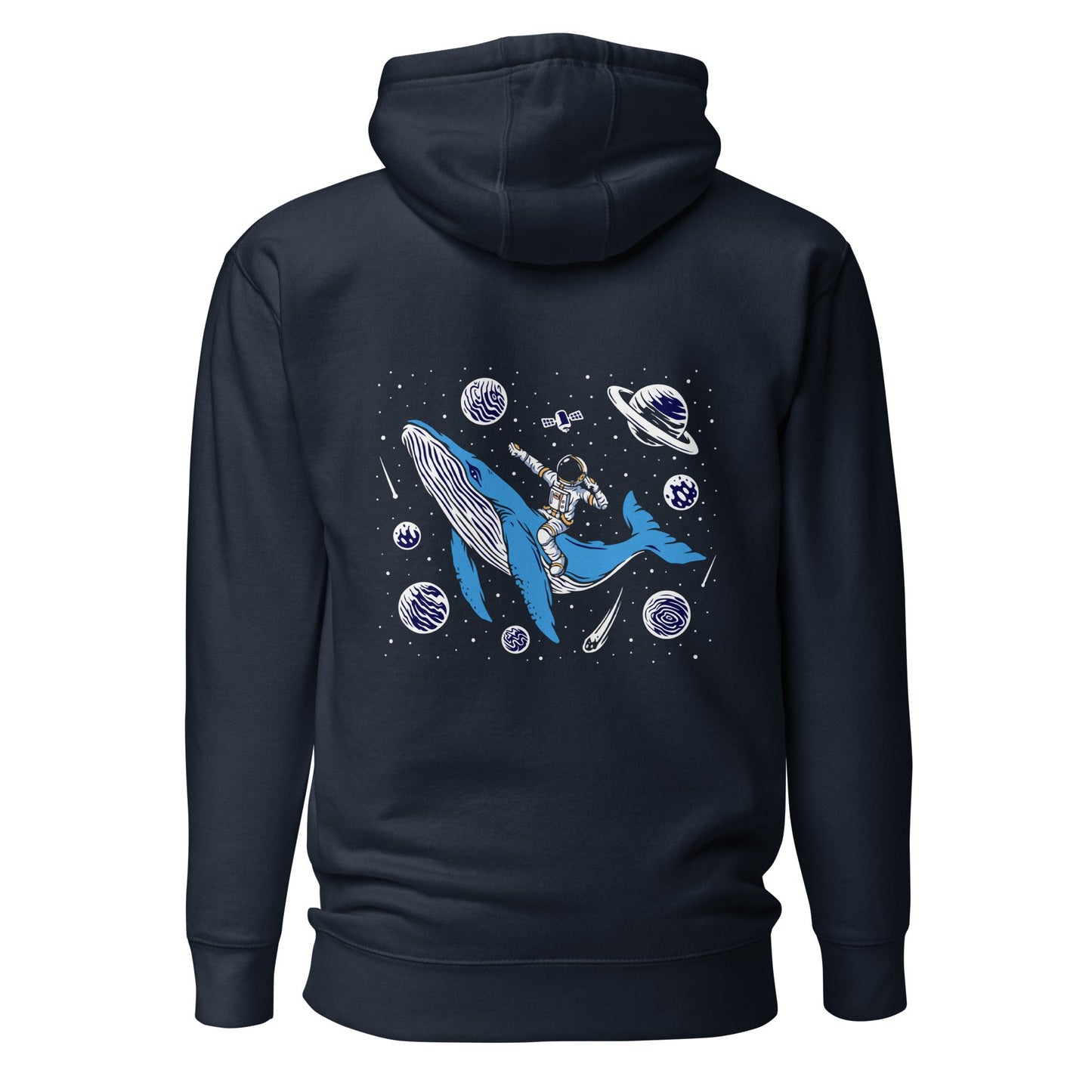 Ride a Whale - Unisex Hoodie ( Back Print ) by DarkByteGear