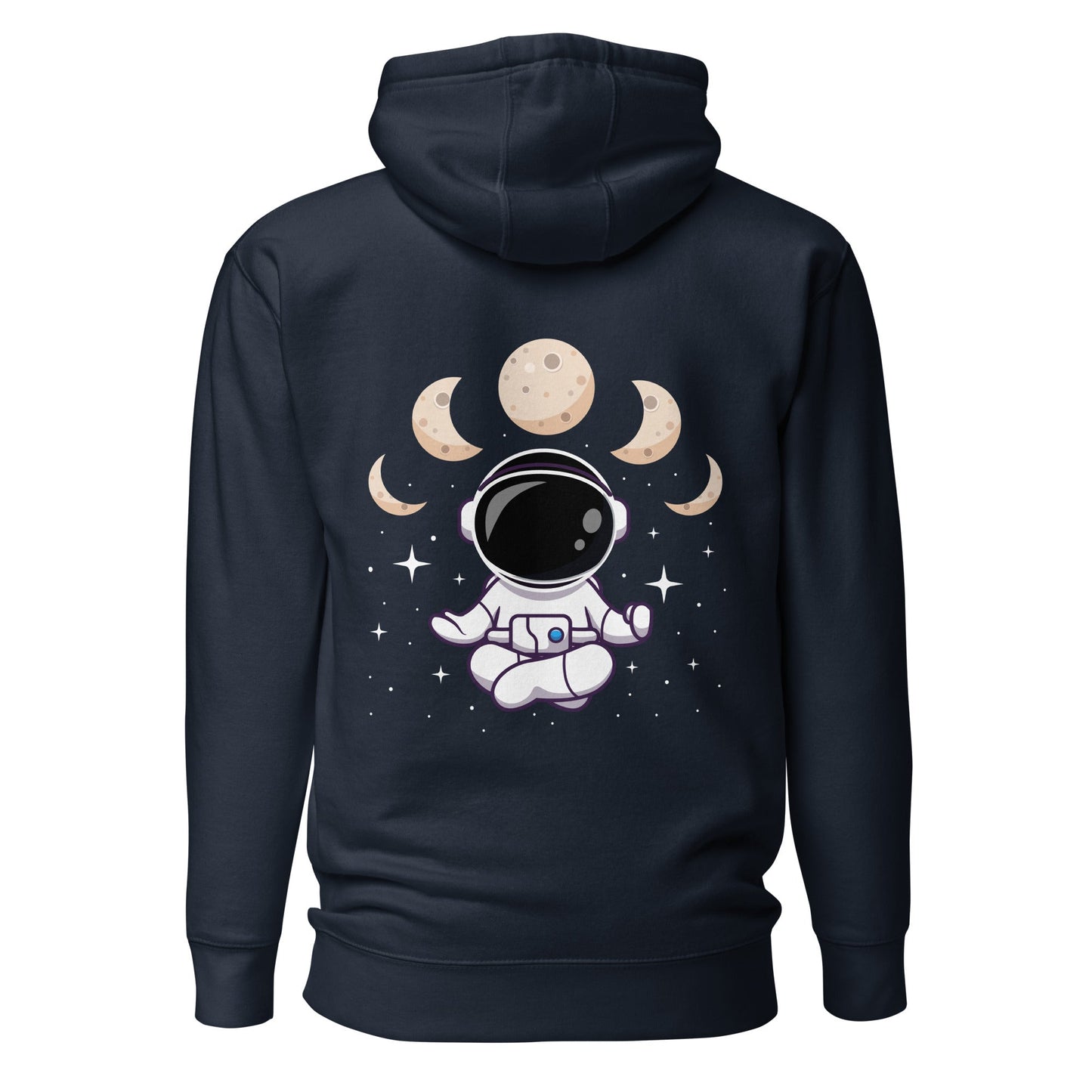 Astronaut Meditation - Unisex Hoodie ( Back Print ) by DarkByteGear