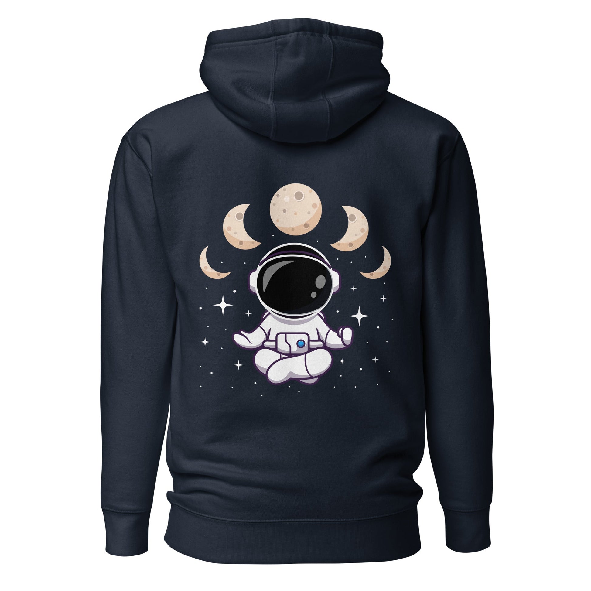 Astronaut Meditation - Unisex Hoodie ( Back Print ) by DarkByteGear