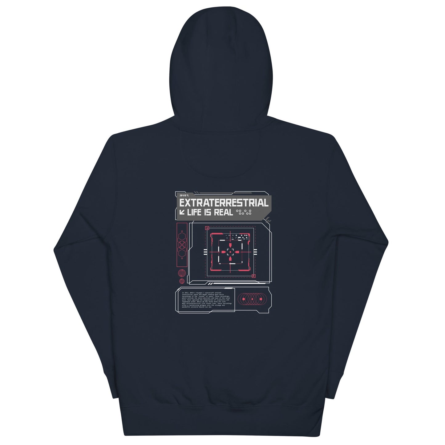 Extraterrestrial life is real - Unisex Hoodie (back print) by DarkByteGear