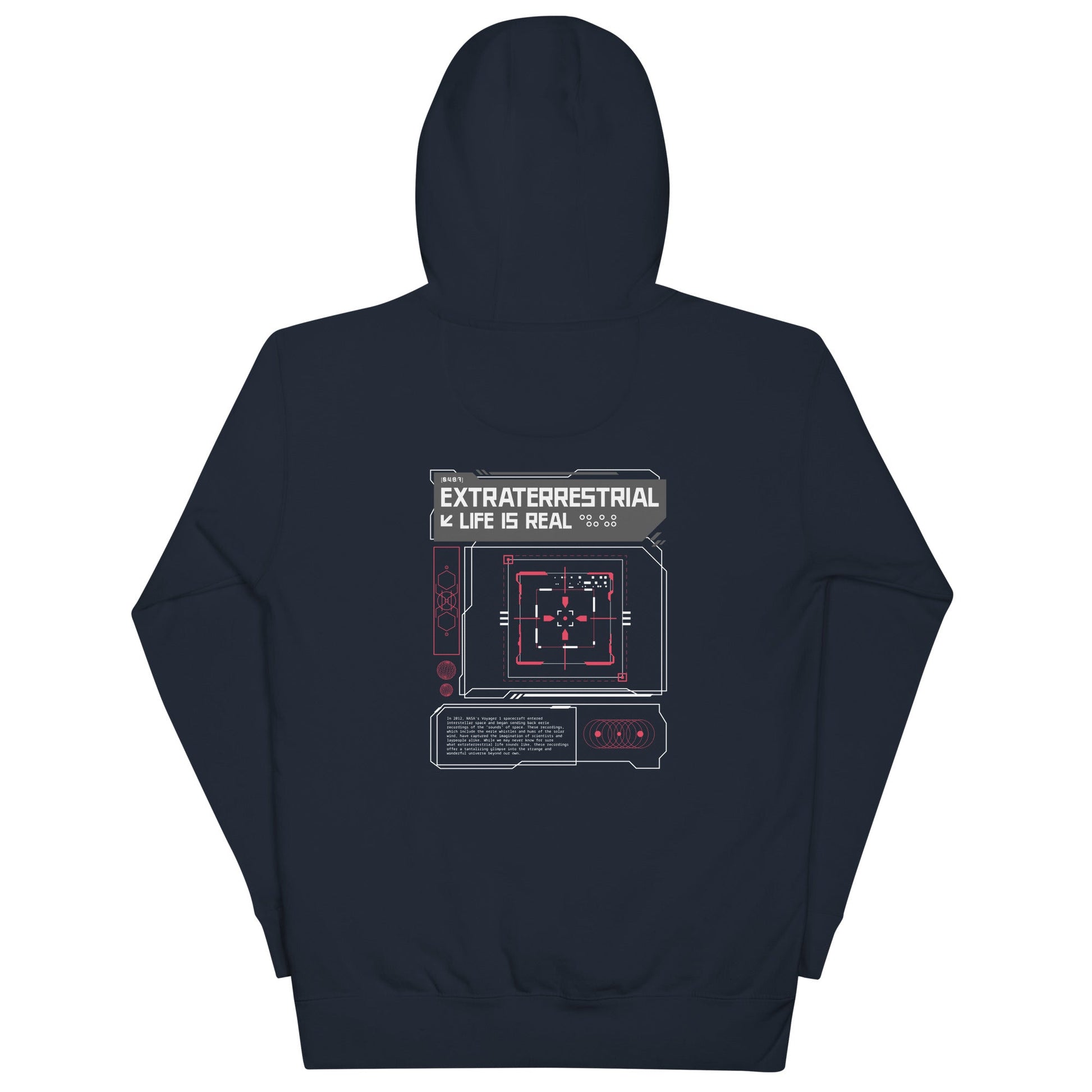 Extraterrestrial life is real - Unisex Hoodie (back print) by DarkByteGear