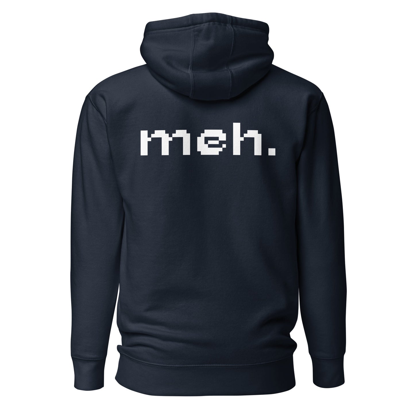 Meh - Unisex Hoodie (back print) by DarkByteGear