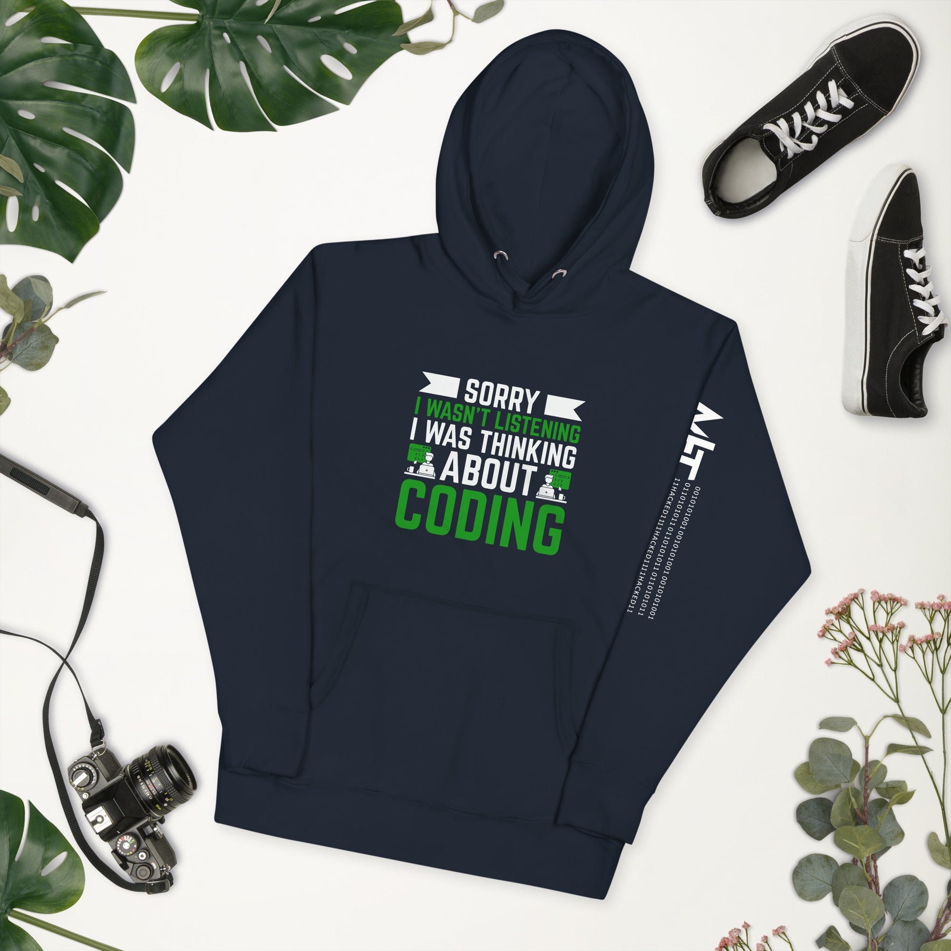 Sorry I wasn't listening I am thinking about coding - Unisex Hoodie by DarkByteGear