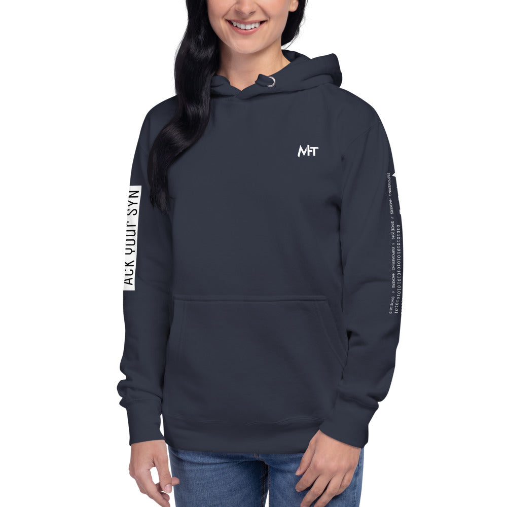 No, I will not ACK your SYN - Unisex Hoodie (back print) by DarkByteGear