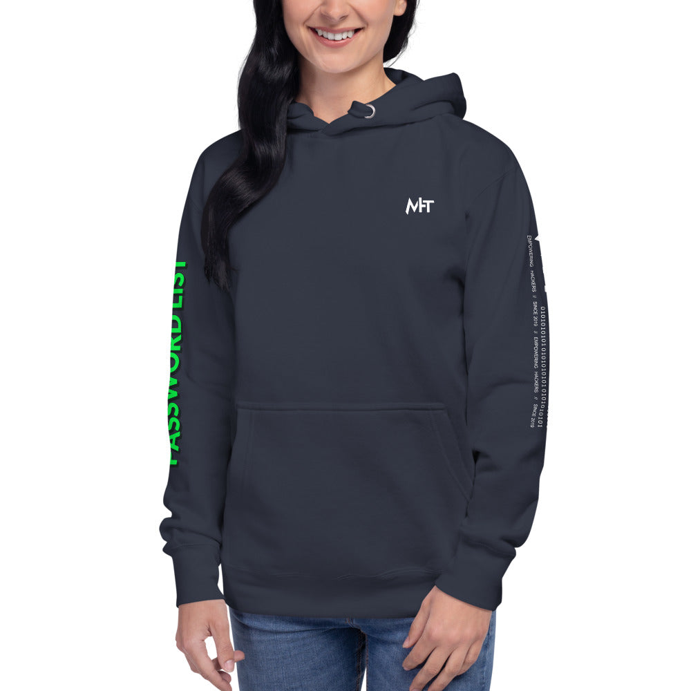 Password List - Unisex Hoodie (back print ) by DarkByteGear