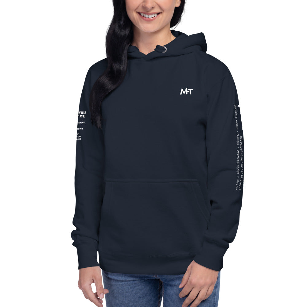 Before you bother me - Unisex Hoodie (back print) by DarkByteGear