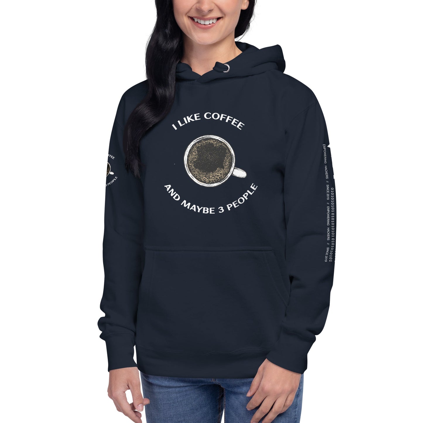 I like Coffee and maybe 3 people - Unisex Hoodie by DarkByteGear