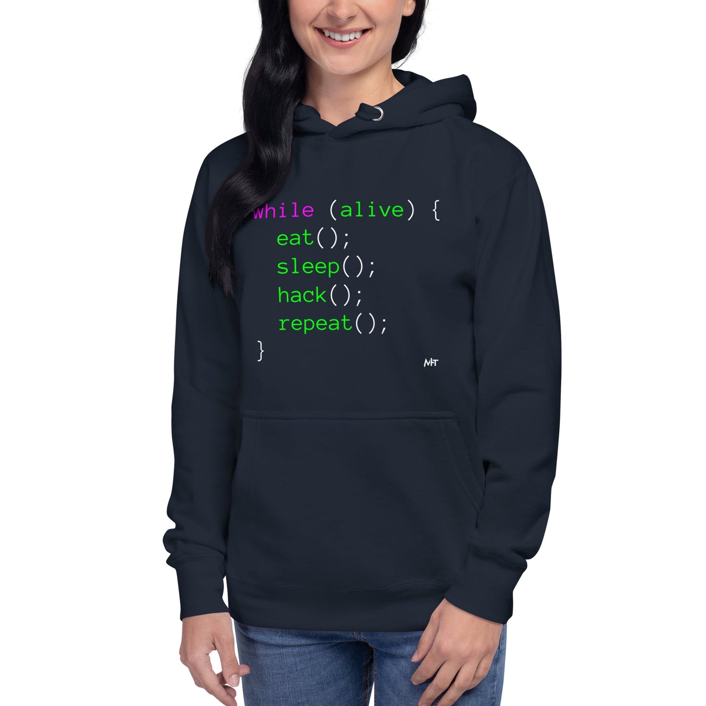 Eat sleep hack repeat - Unisex Hoodie by DarkByteGear