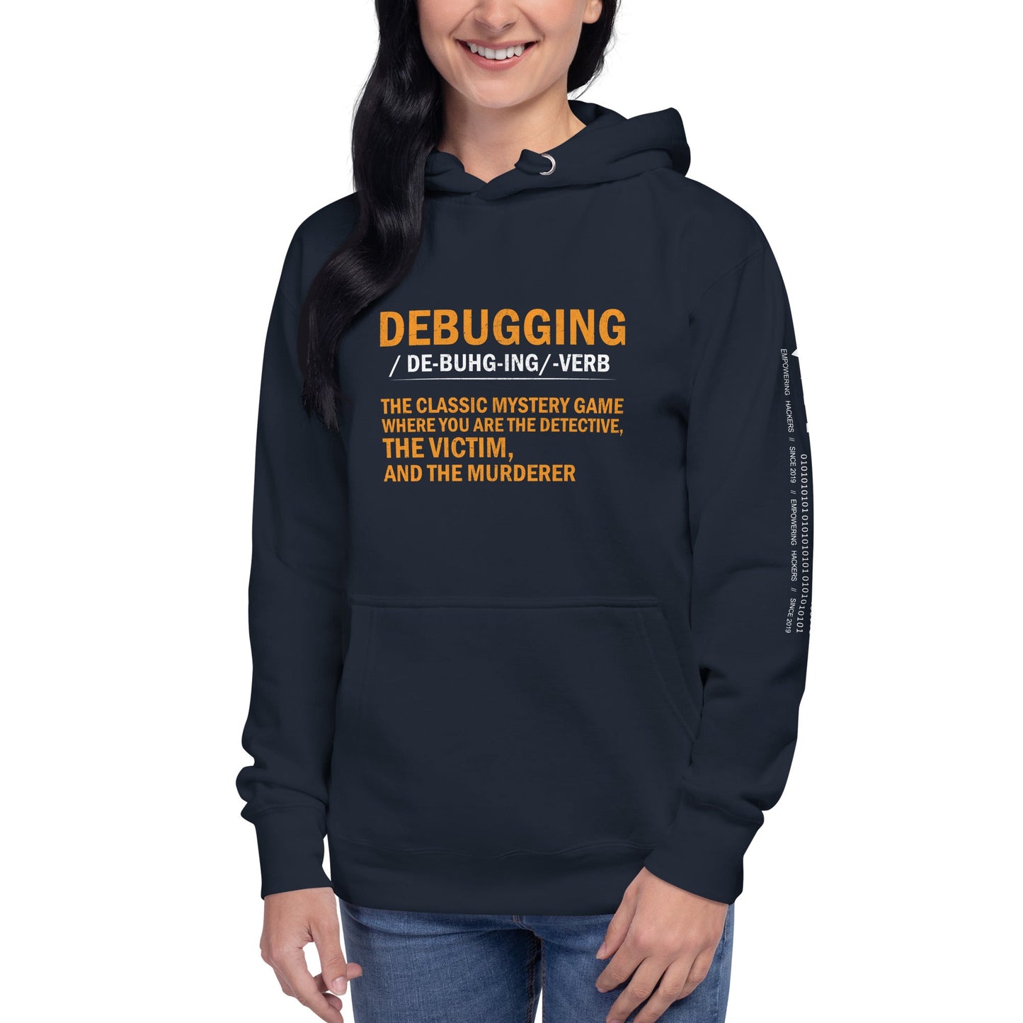 Debugging definition ( Orange Text ) - Unisex Hoodie by DarkByteGear