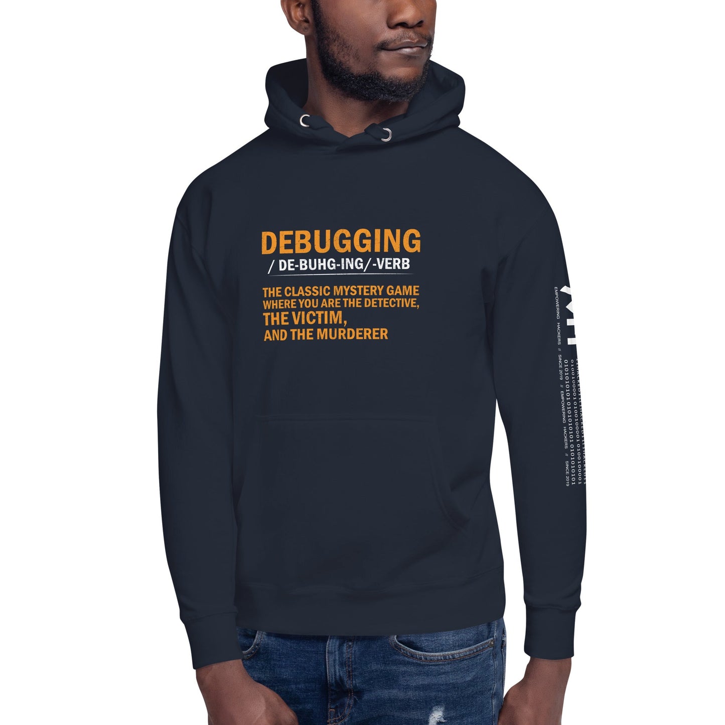 Debugging Unisex Hoodie ( Back print ) by DarkByteGear