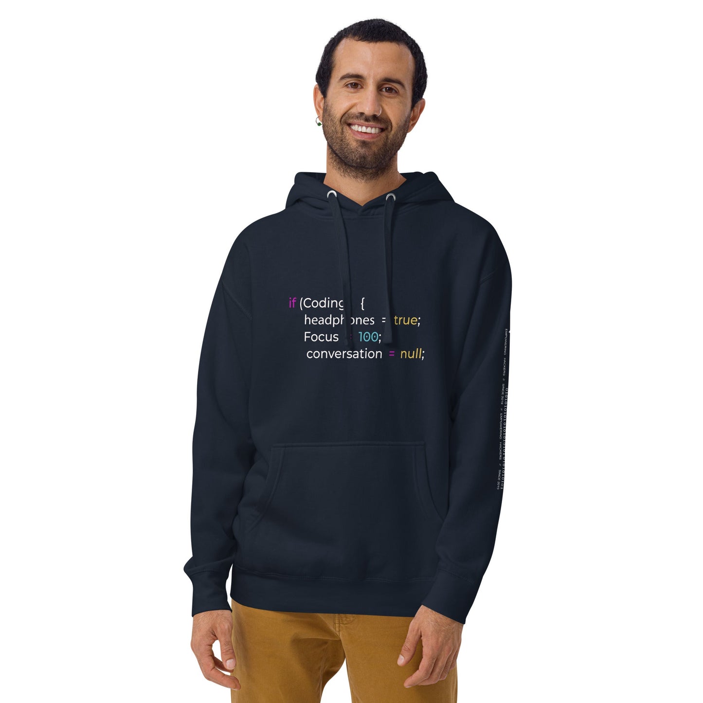 Funny Joke Programming if Coding Unisex Hoodie by DarkByteGear