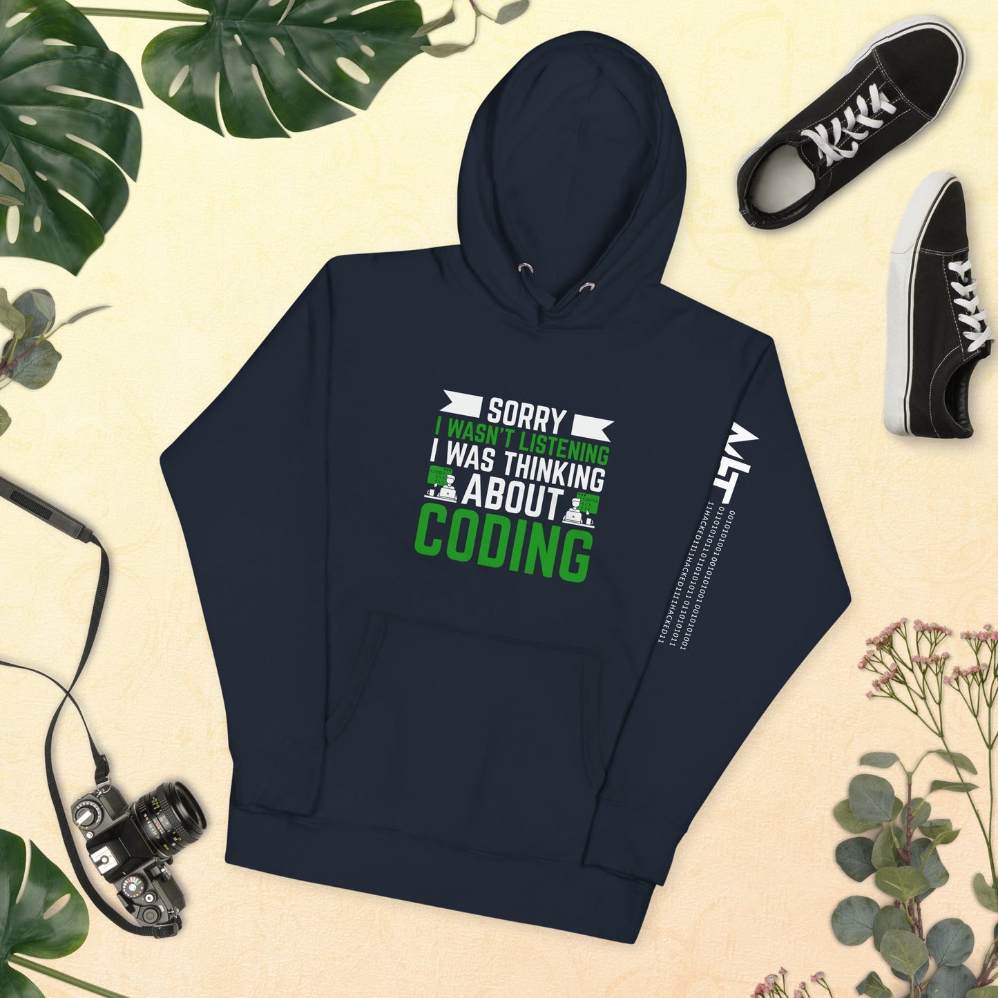 Sorry I wasn't listening I am thinking about coding - Unisex Hoodie by DarkByteGear