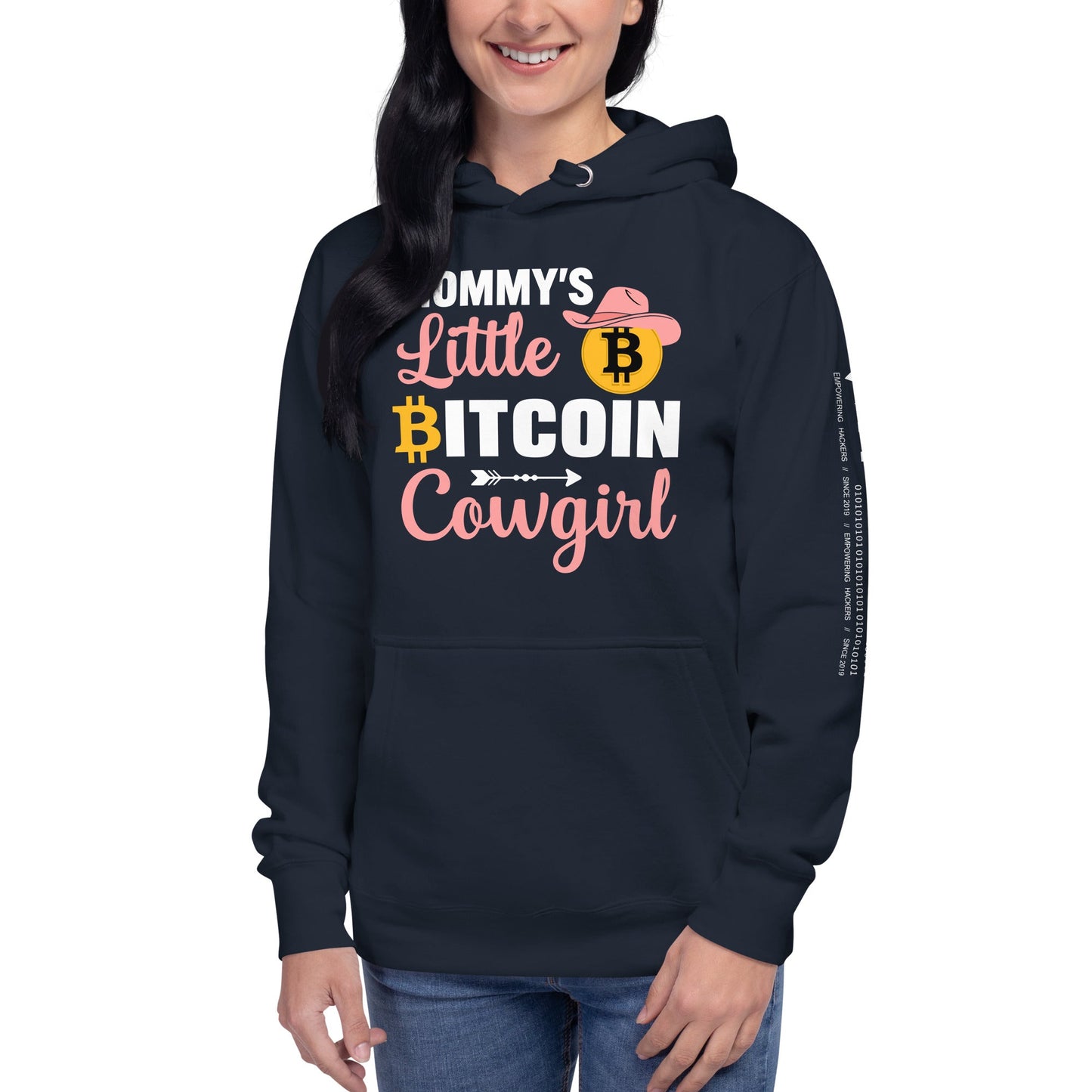 Mommy's Little Bitcoin Cowgirl - Unisex Hoodie by DarkByteGear
