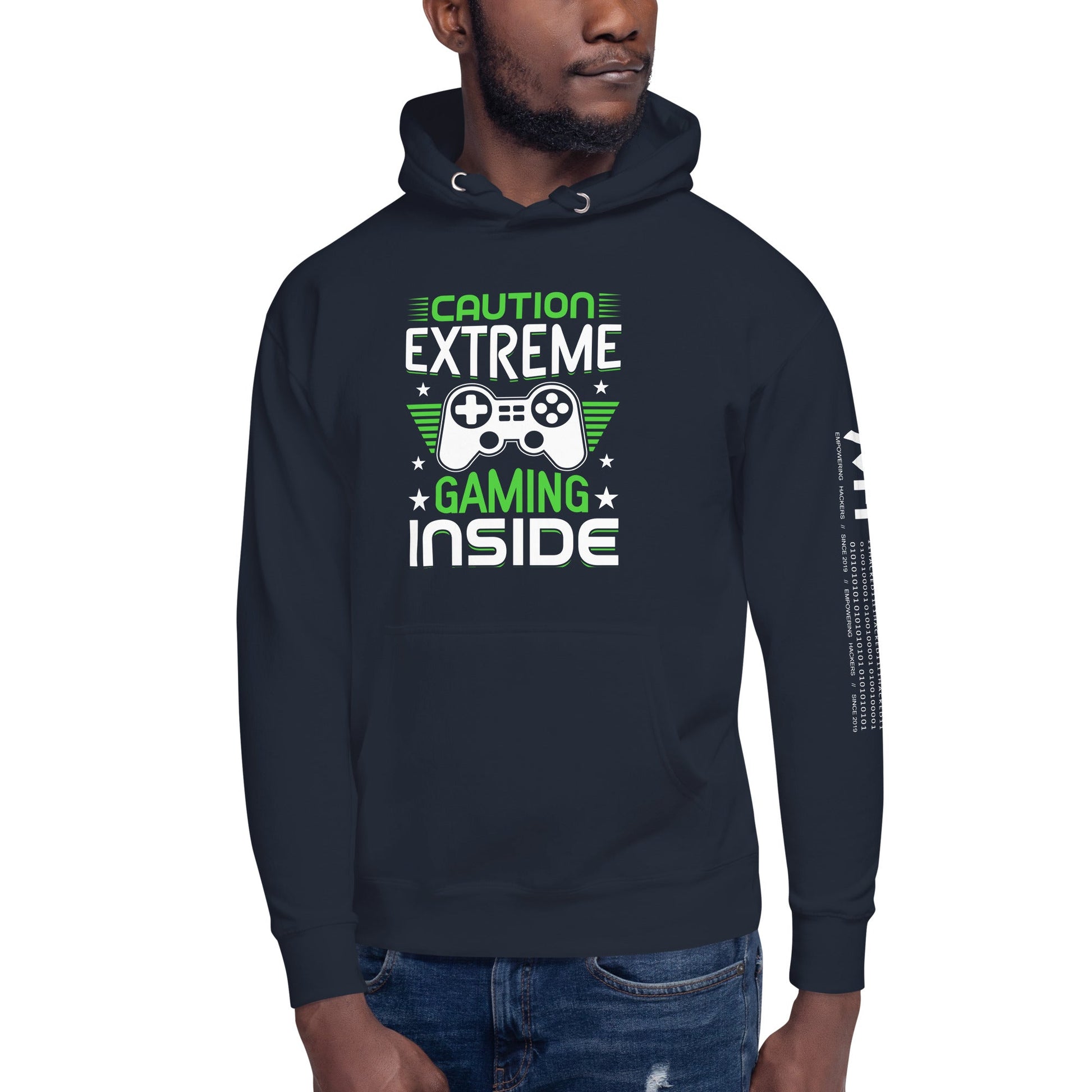 Caution Extreme Gaming Inside - Unisex Hoodie by DarkByteGear