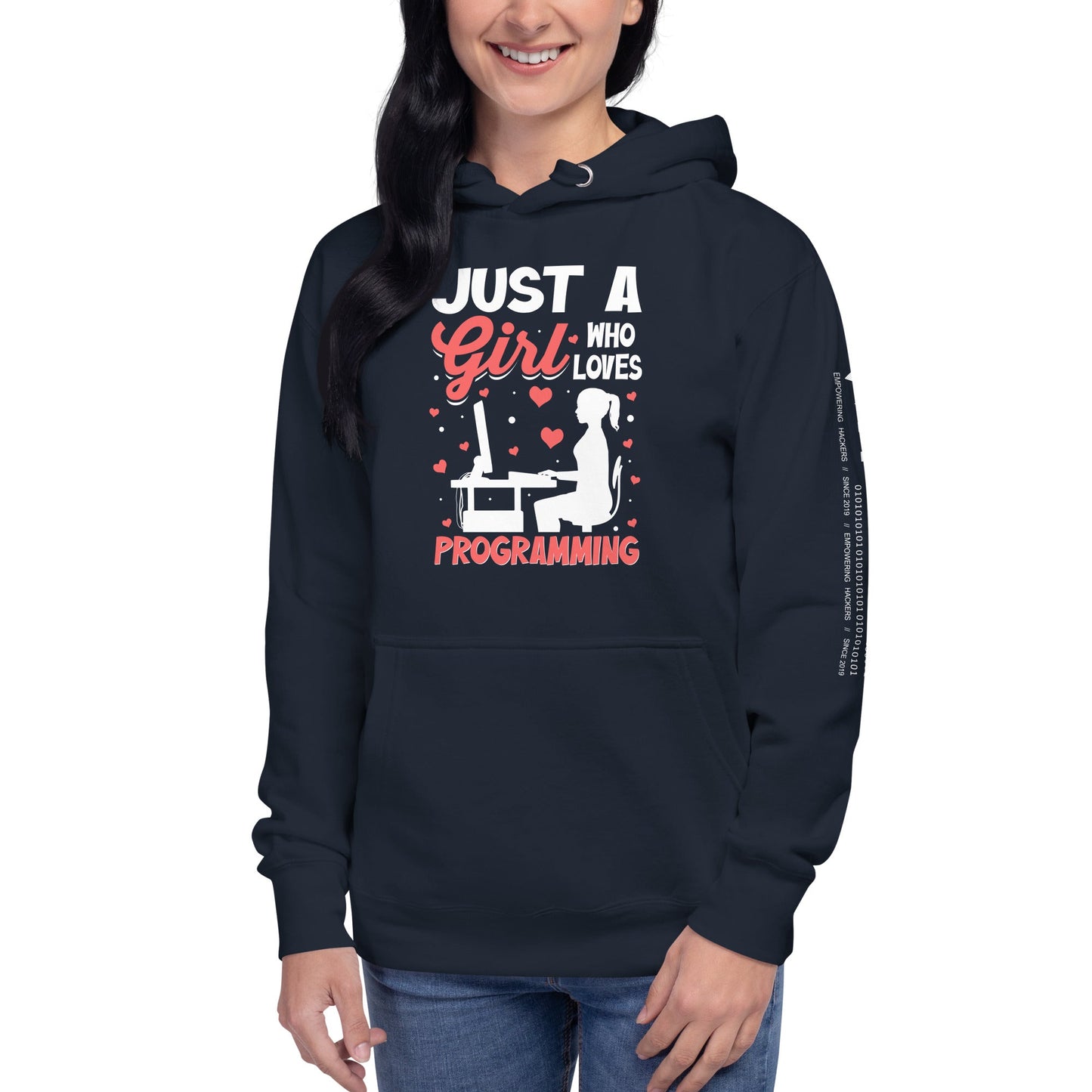 Just a girl who loves programming - Unisex Hoodie by DarkByteGear