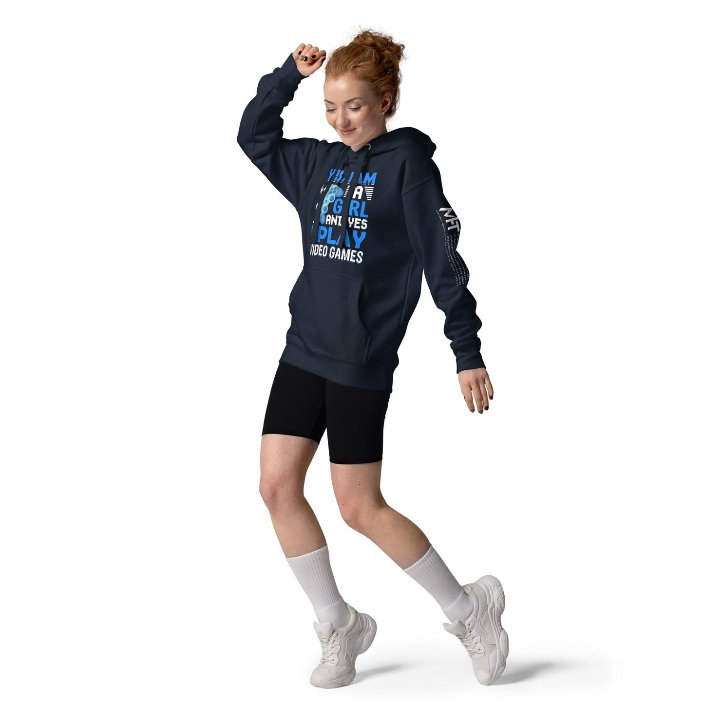 Yes, I am a Girl. Yes! I play Video GaUnisex Hoodie by DarkByteGear
