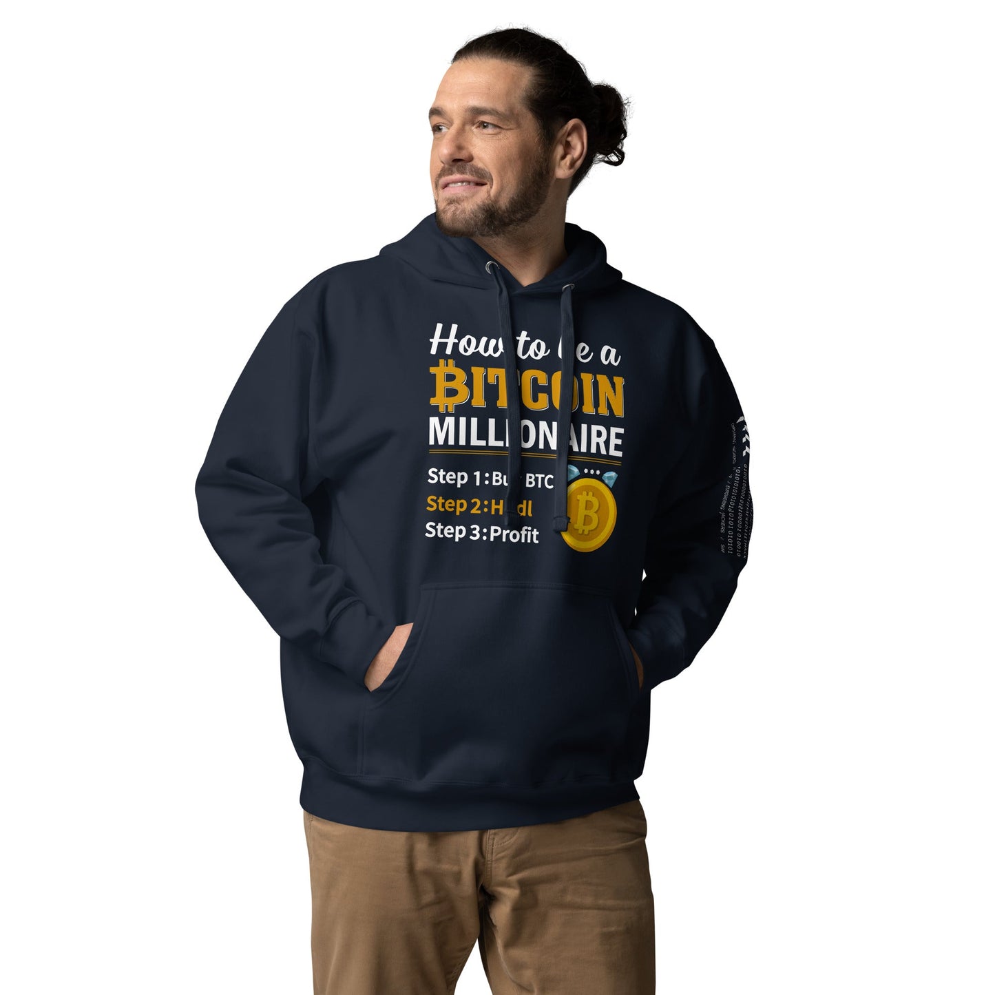 How to be a Bitcoin Millionaire Unisex Hoodie by DarkByteGear