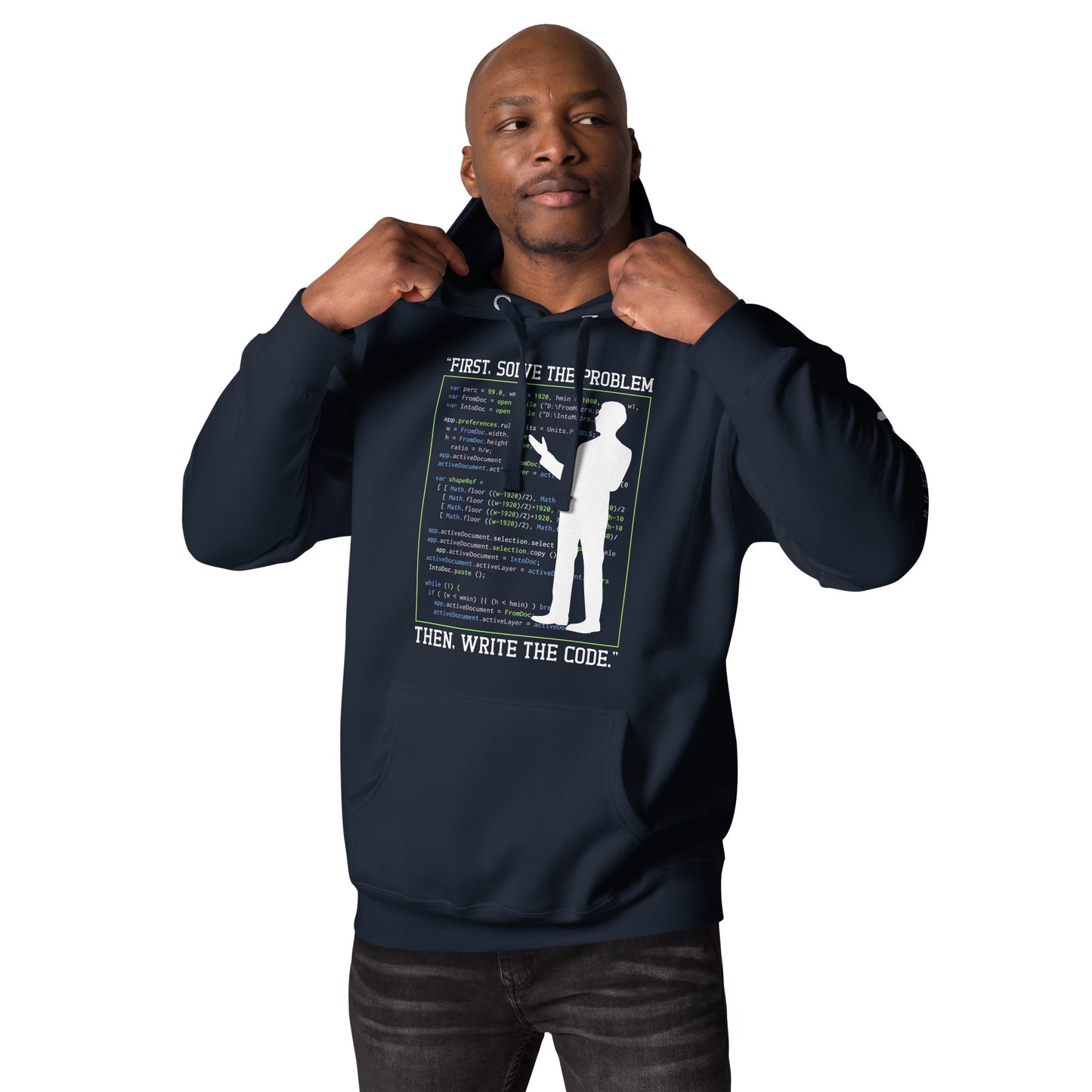 First, Solve the problem; then, Write the code V5 - Unisex Hoodie by DarkByteGear