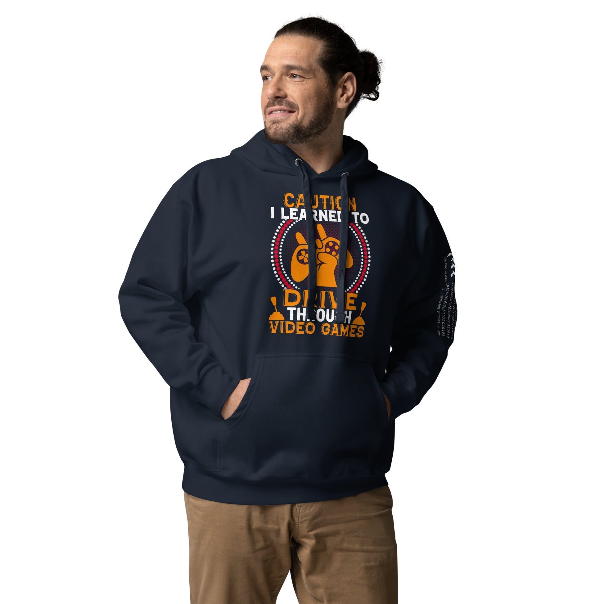 Caution! I learned to Drive Video Games Unisex Hoodie by DarkByteGear