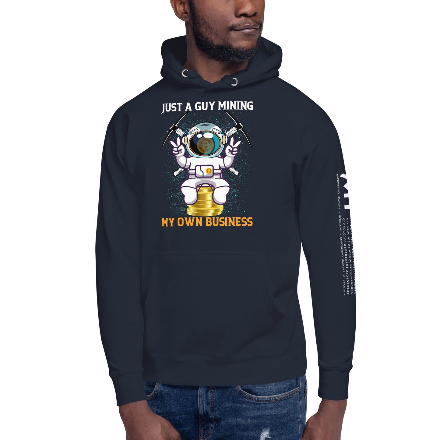 Just a Guy Mining my Own Business Unisex Hoodie by DarkByteGear
