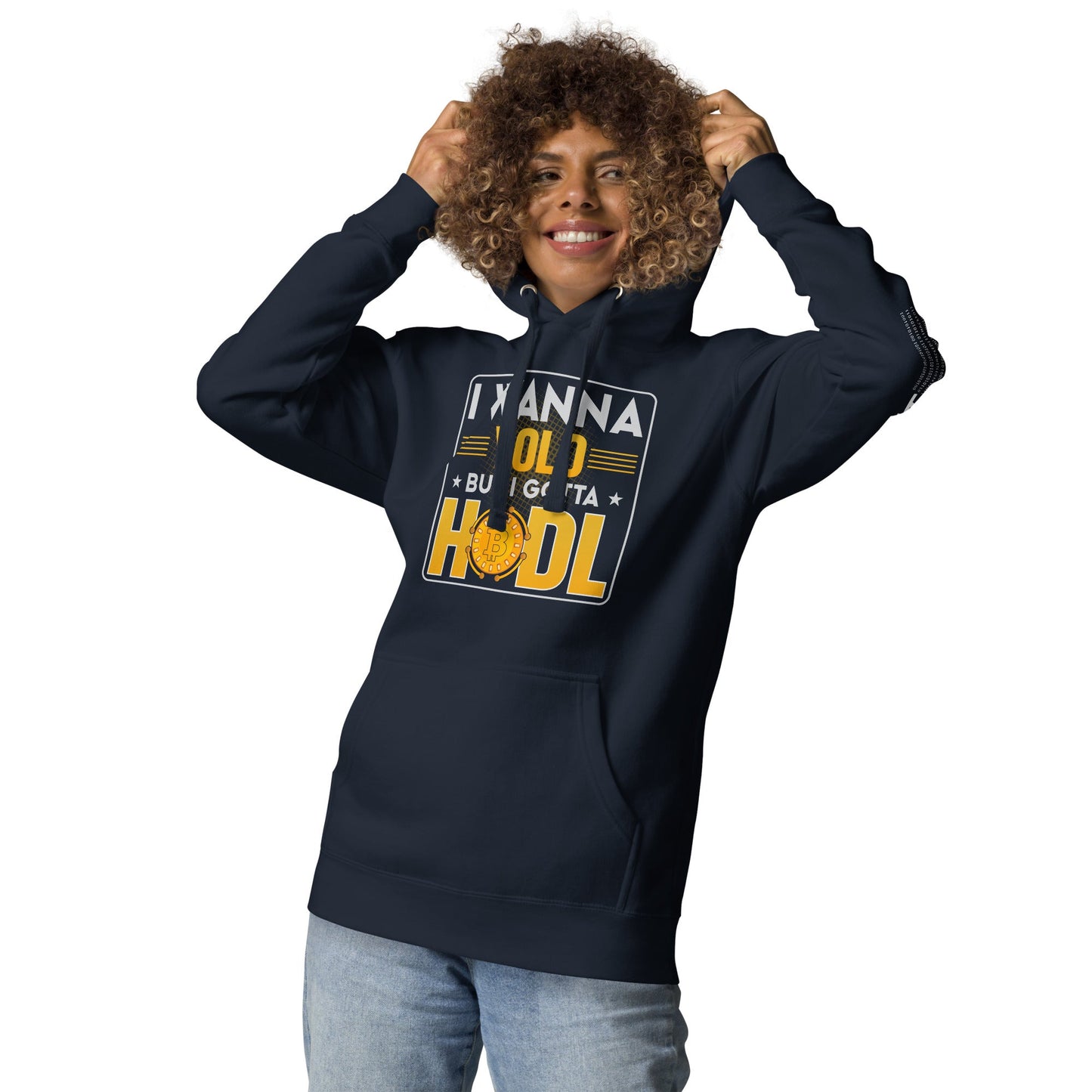 I wanna YOLO but I gotta HODL Unisex Hoodie by DarkByteGear