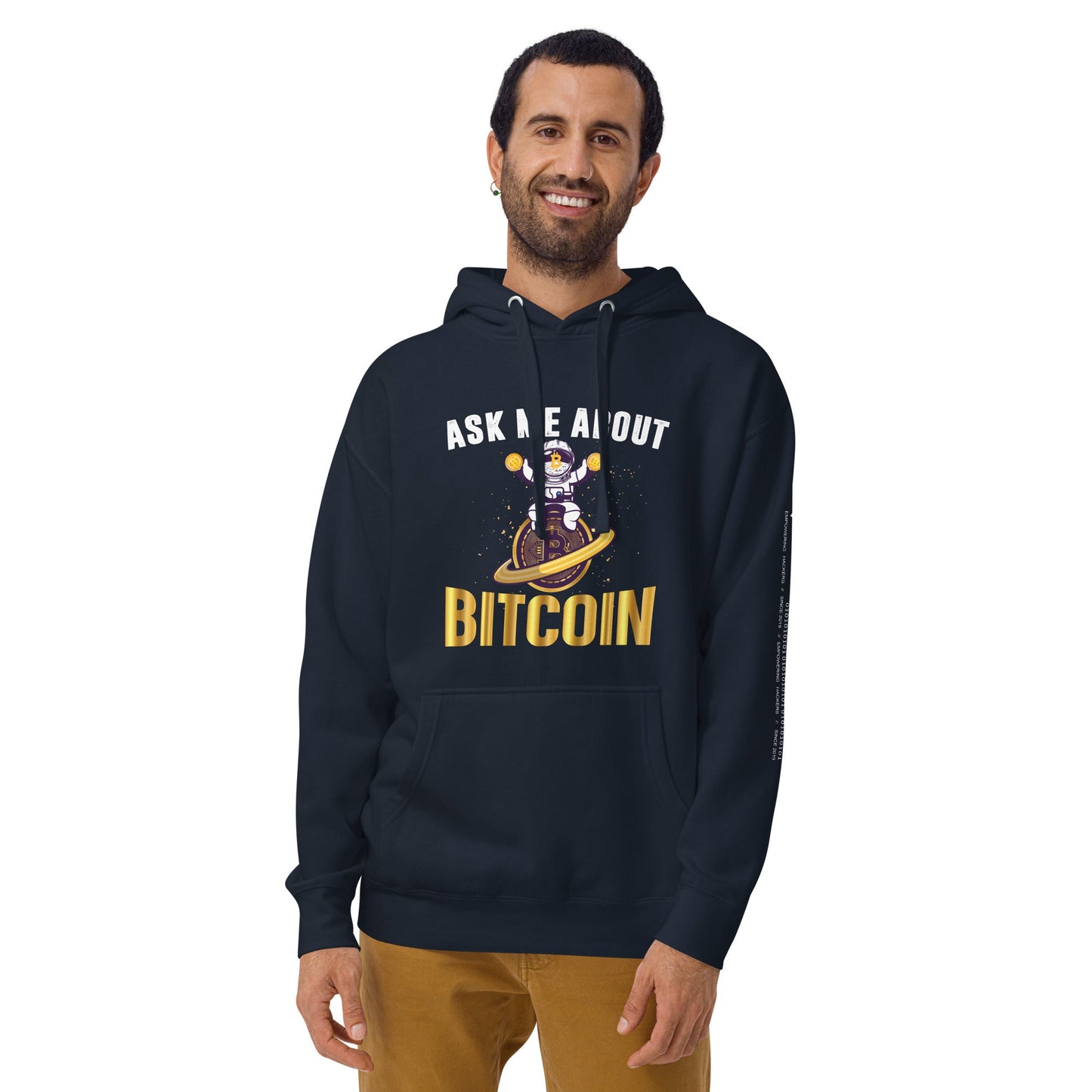 Ask Me about Bitcoin Unisex Hoodie by DarkByteGear