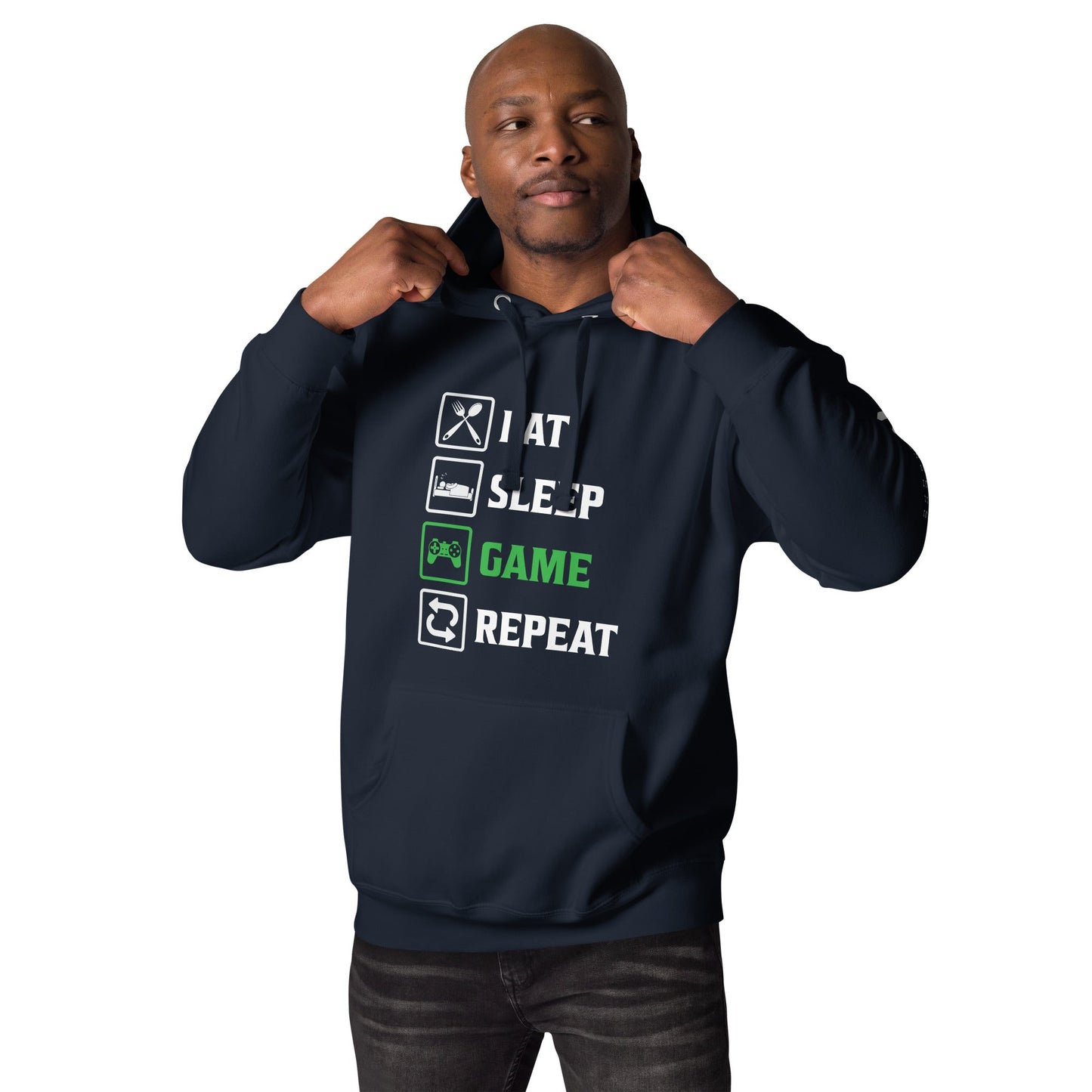 Eat, Sleep, GAME, Repeat - Unisex Hoodie by DarkByteGear