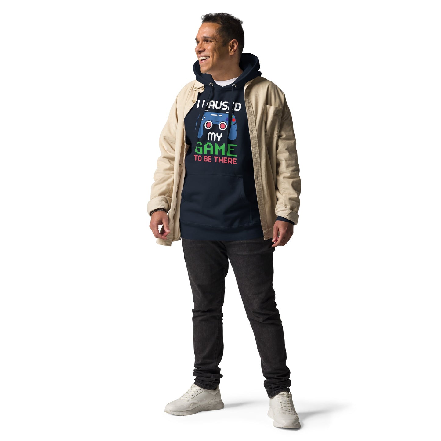 I Paused my Game to be here ( Blue ) - Unisex Hoodie by DarkByteGear