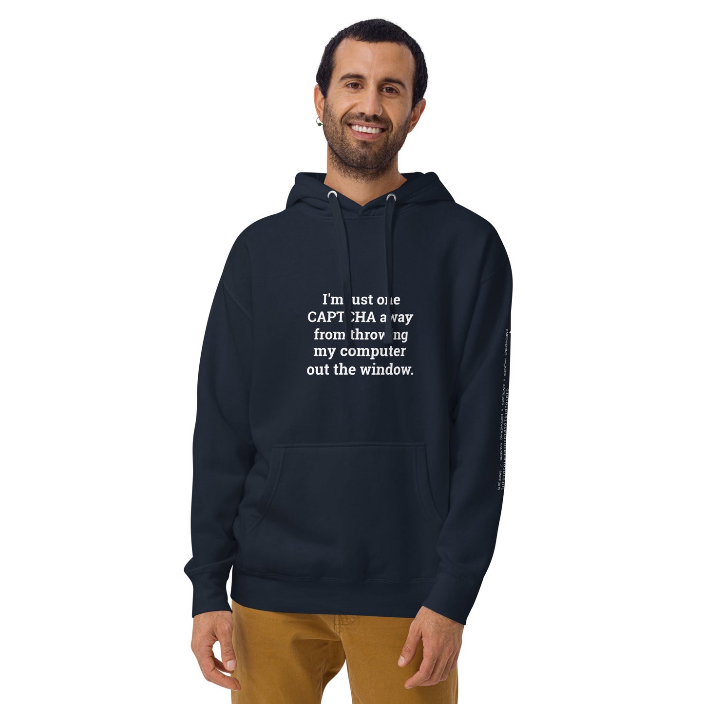 I'm Just one CAPTCHA away from throwing my Computer away V2 - Unisex Hoodie by DarkByteGear