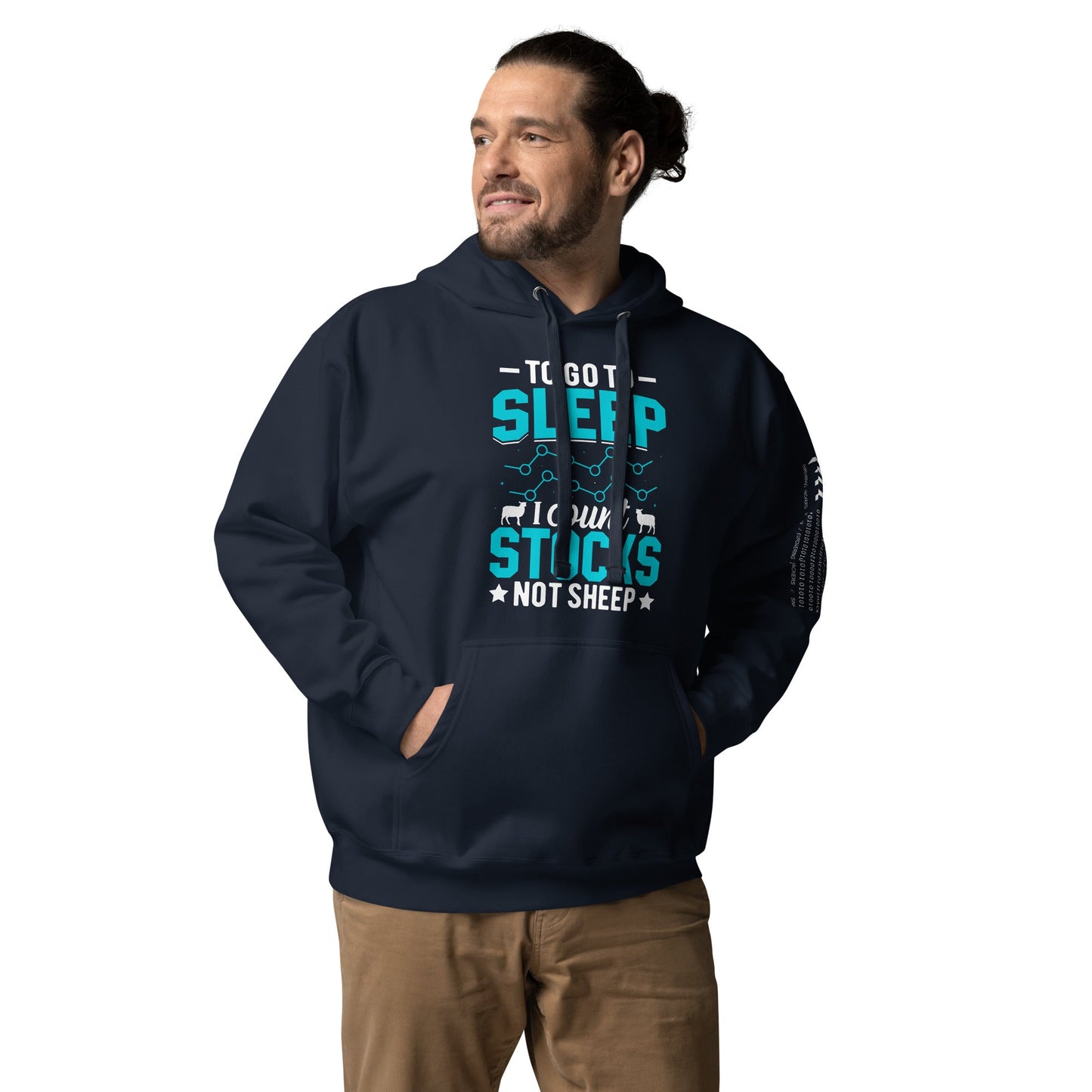 To go to sleep, I count stocks not sheep (DB) - Unisex Hoodie by DarkByteGear