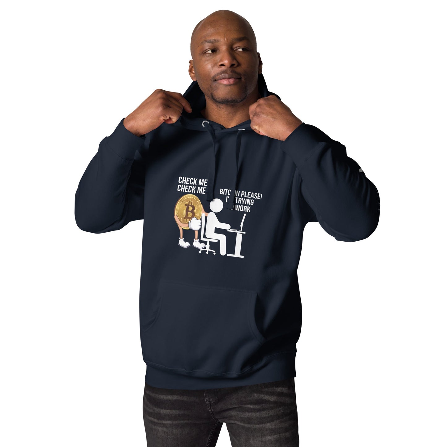 Bitcoin, Please! I am trying to work Unisex Hoodie by DarkByteGear