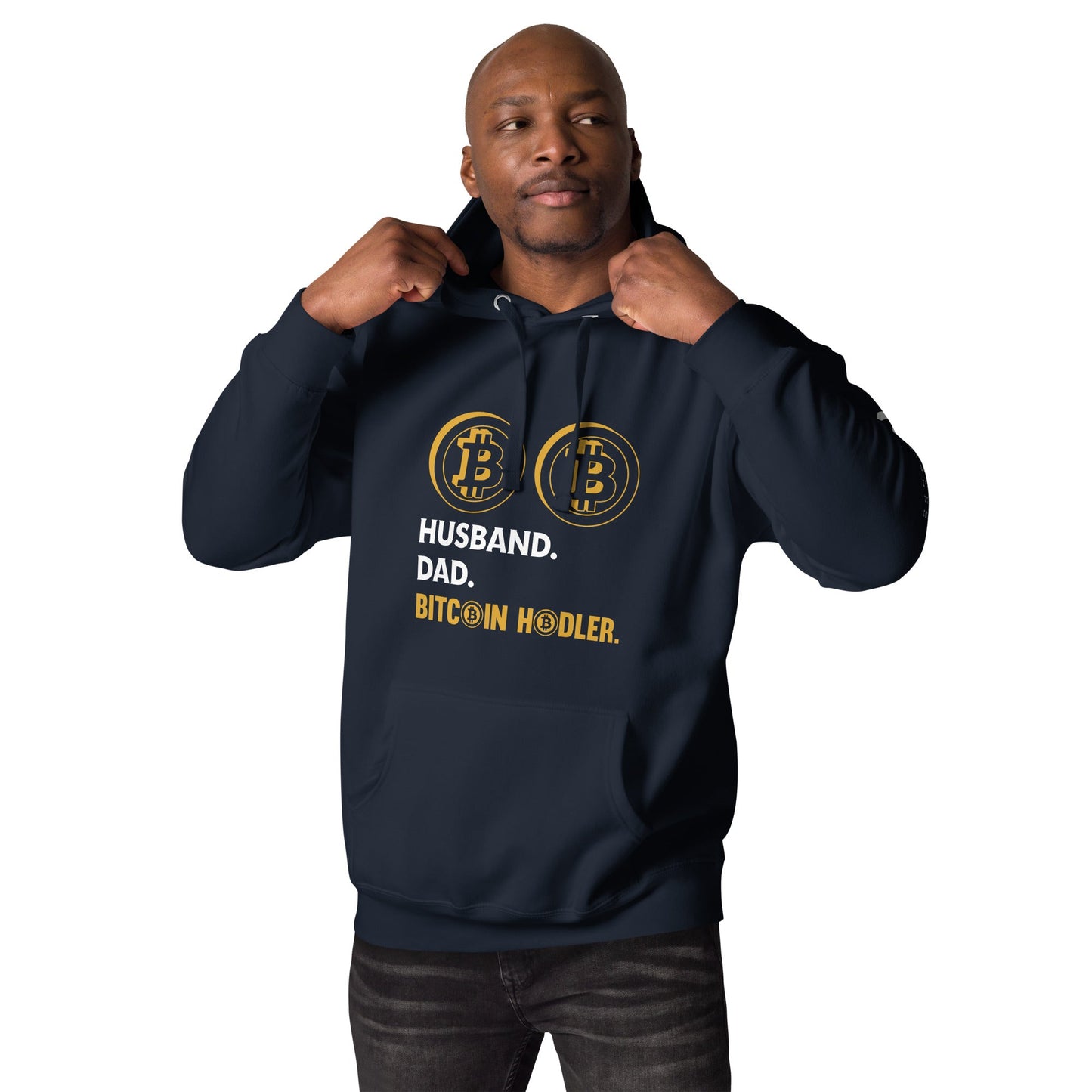 Husband, Dad, Bitcoin Holder Unisex Hoodie by DarkByteGear