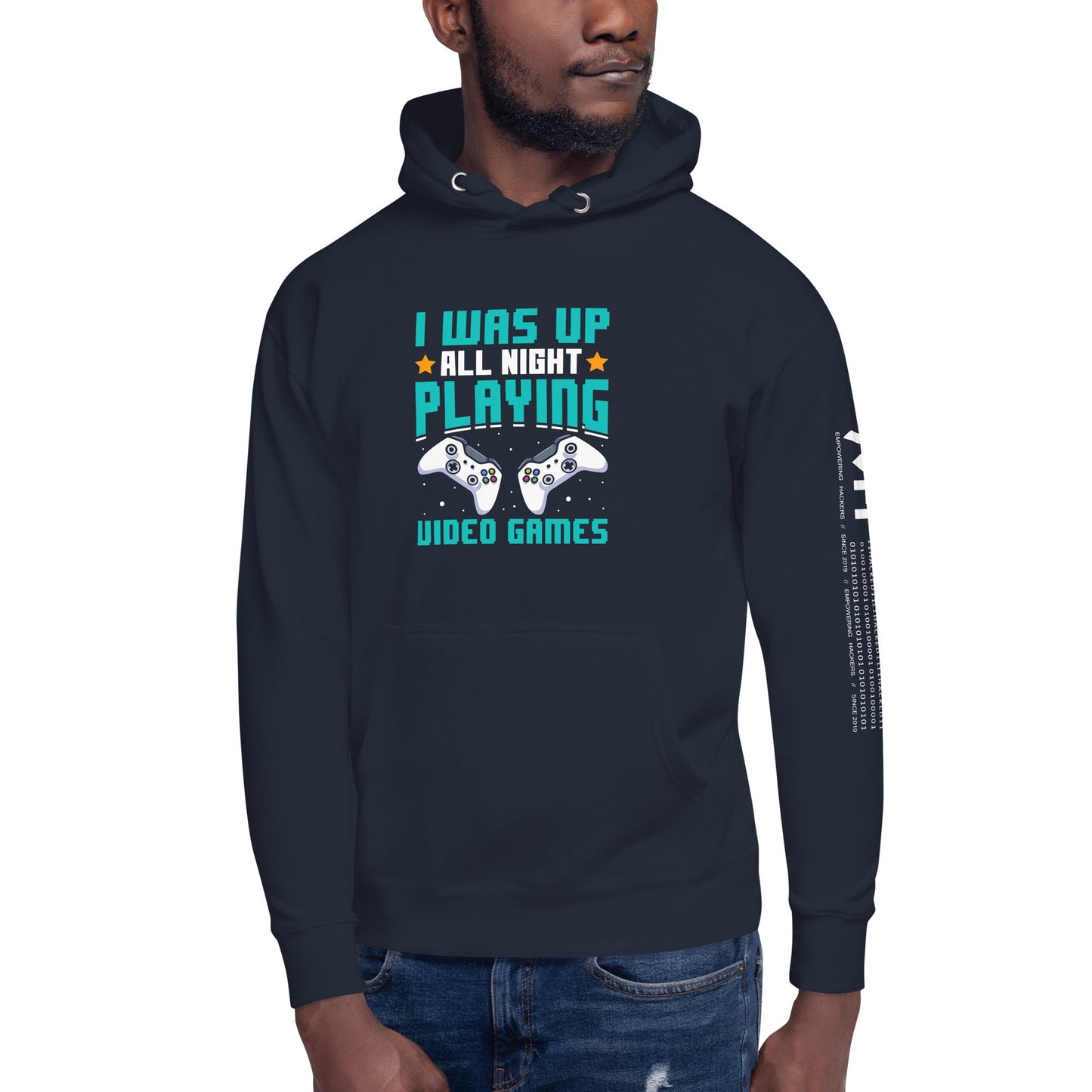 I was up all night playing Video Games Rima - Unisex Hoodie by DarkByteGear