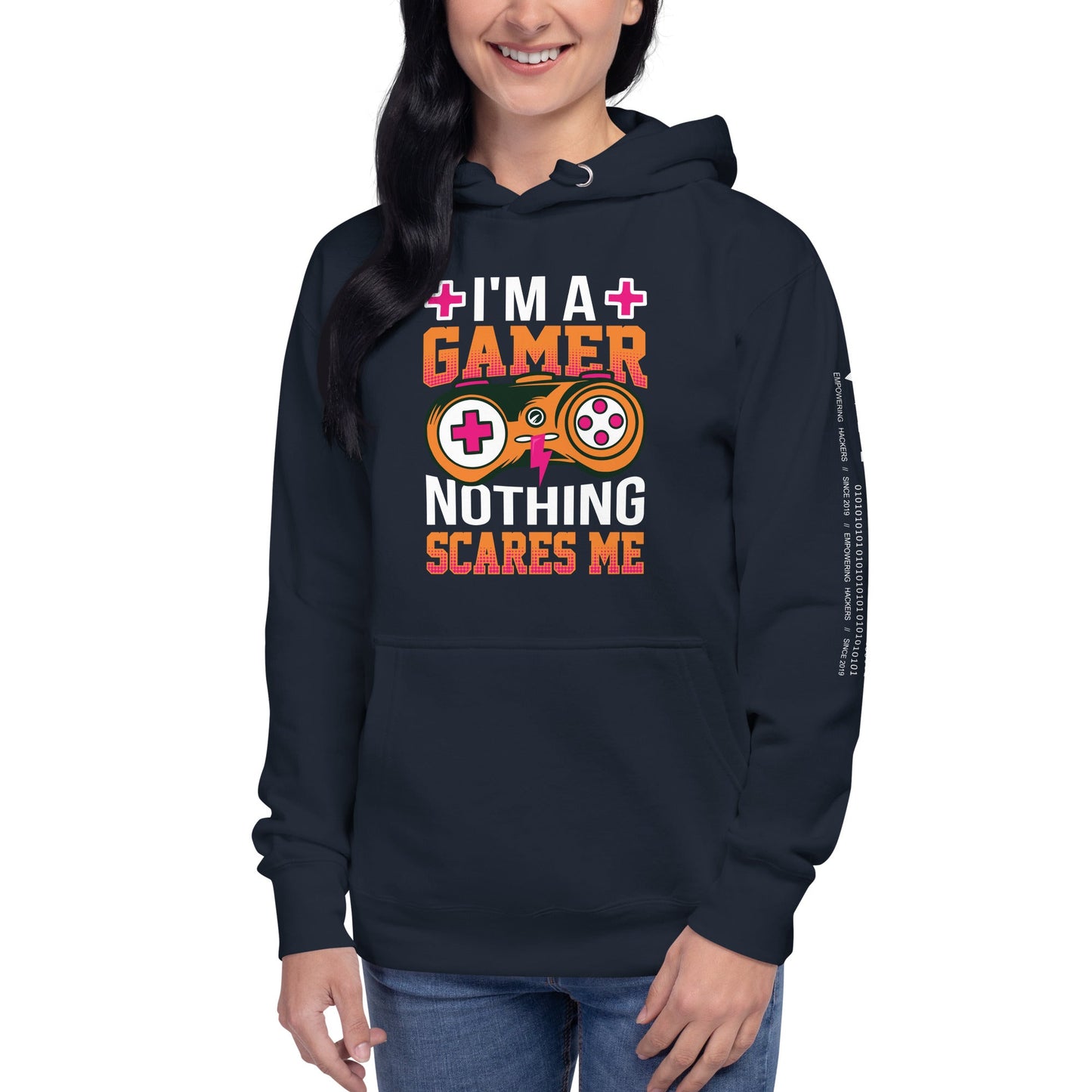 I am a Gamer; Nothing Scares me - Unisex Hoodie by DarkByteGear