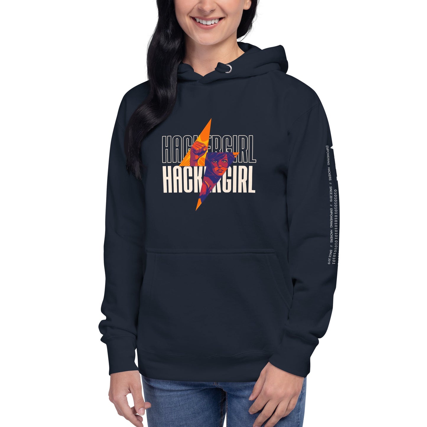 Hacker Girl V1 - Unisex Hoodie by DarkByteGear