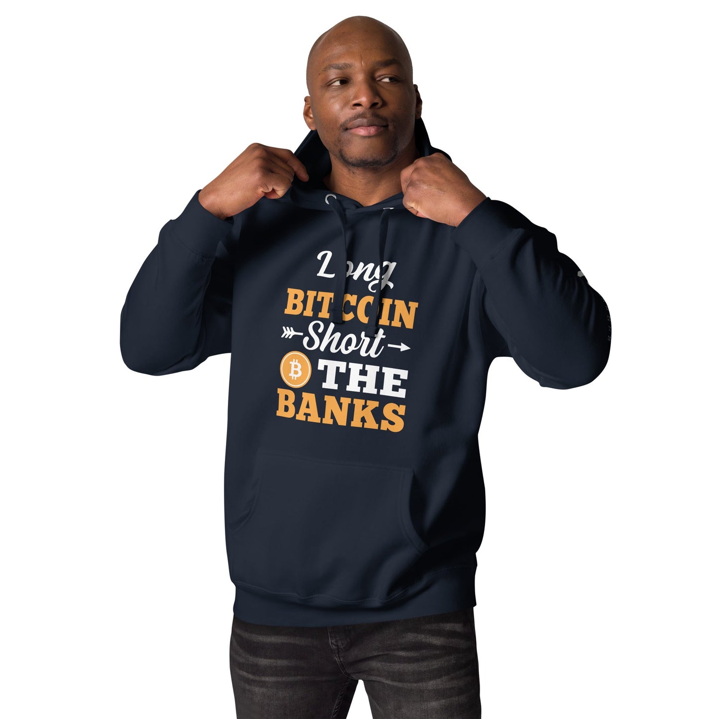Long Big Coin, Short the Banks - Unisex Hoodie by DarkByteGear