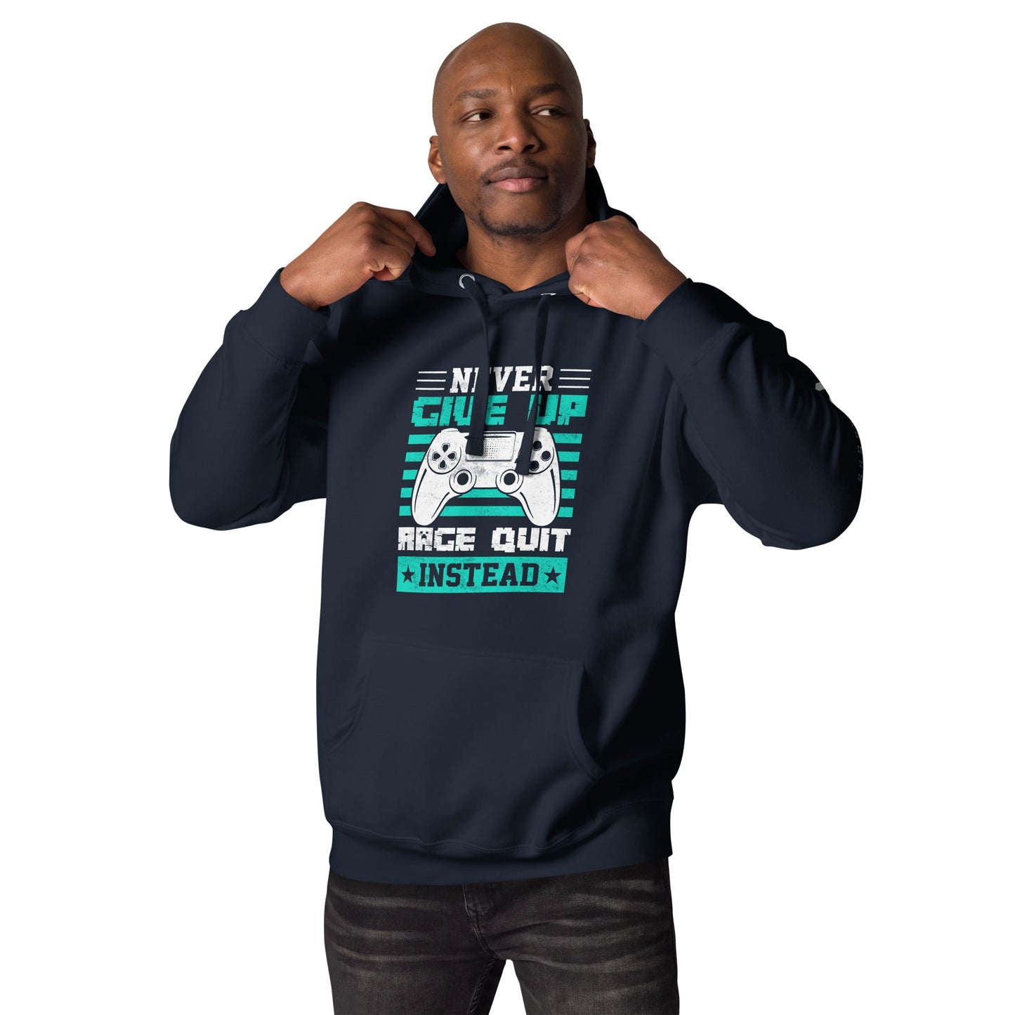 Never Give Up! Arge Quit - Unisex Hoodie by DarkByteGear