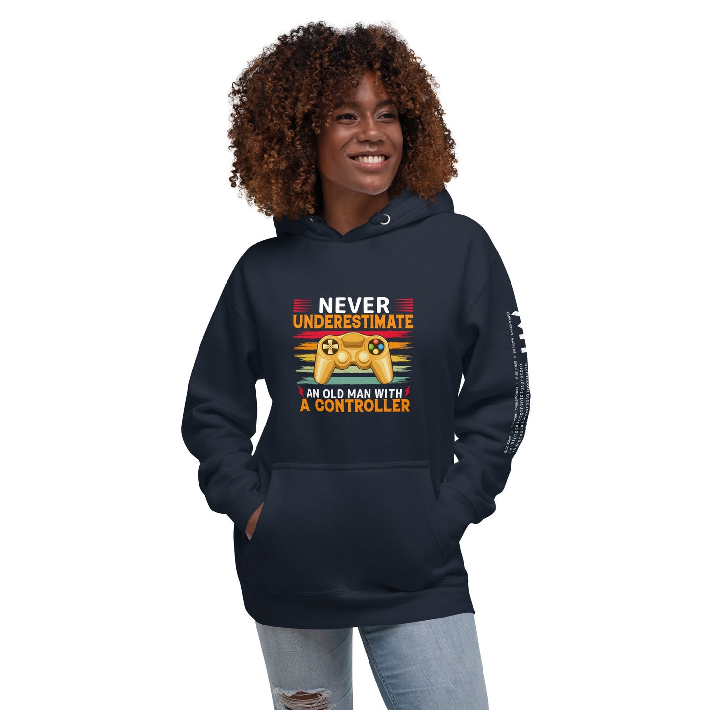 Never Underestimate an old man with a controller - Unisex Hoodie by DarkByteGear