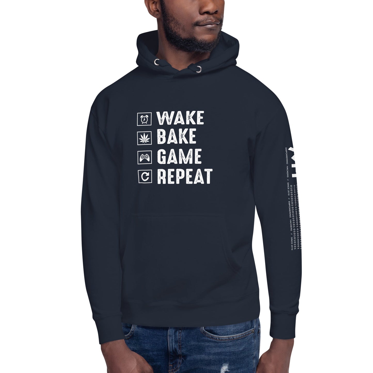 Wake, Bake, Game, Repeat Rima 13 - Unisex Hoodie by DarkByteGear
