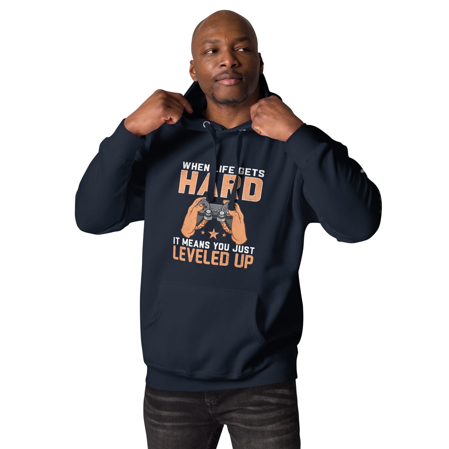 When life Gets hard, it Means you are leveled up - Unisex Hoodie by DarkByteGear