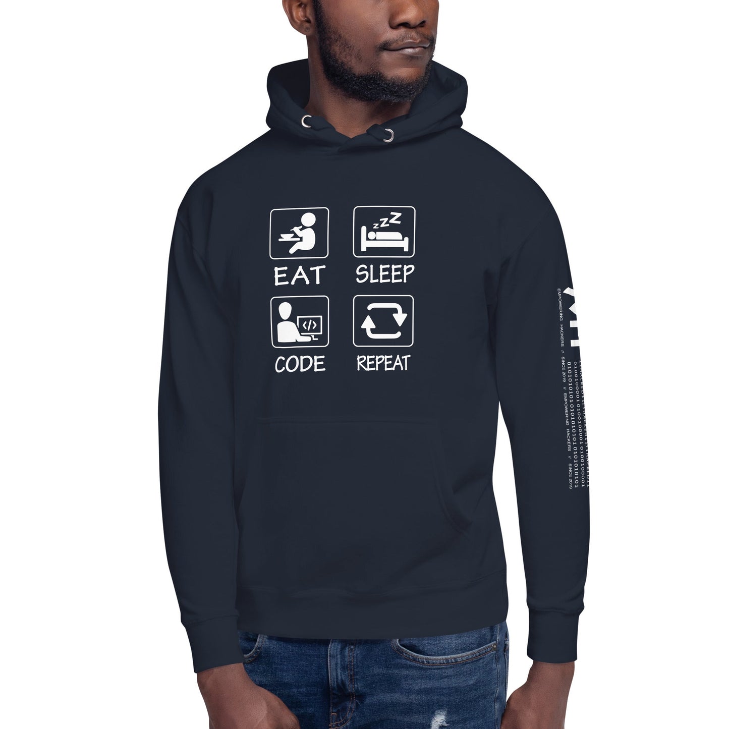 Eat, Sleep, Code, Repeat V1 - Unisex Hoodie by DarkByteGear