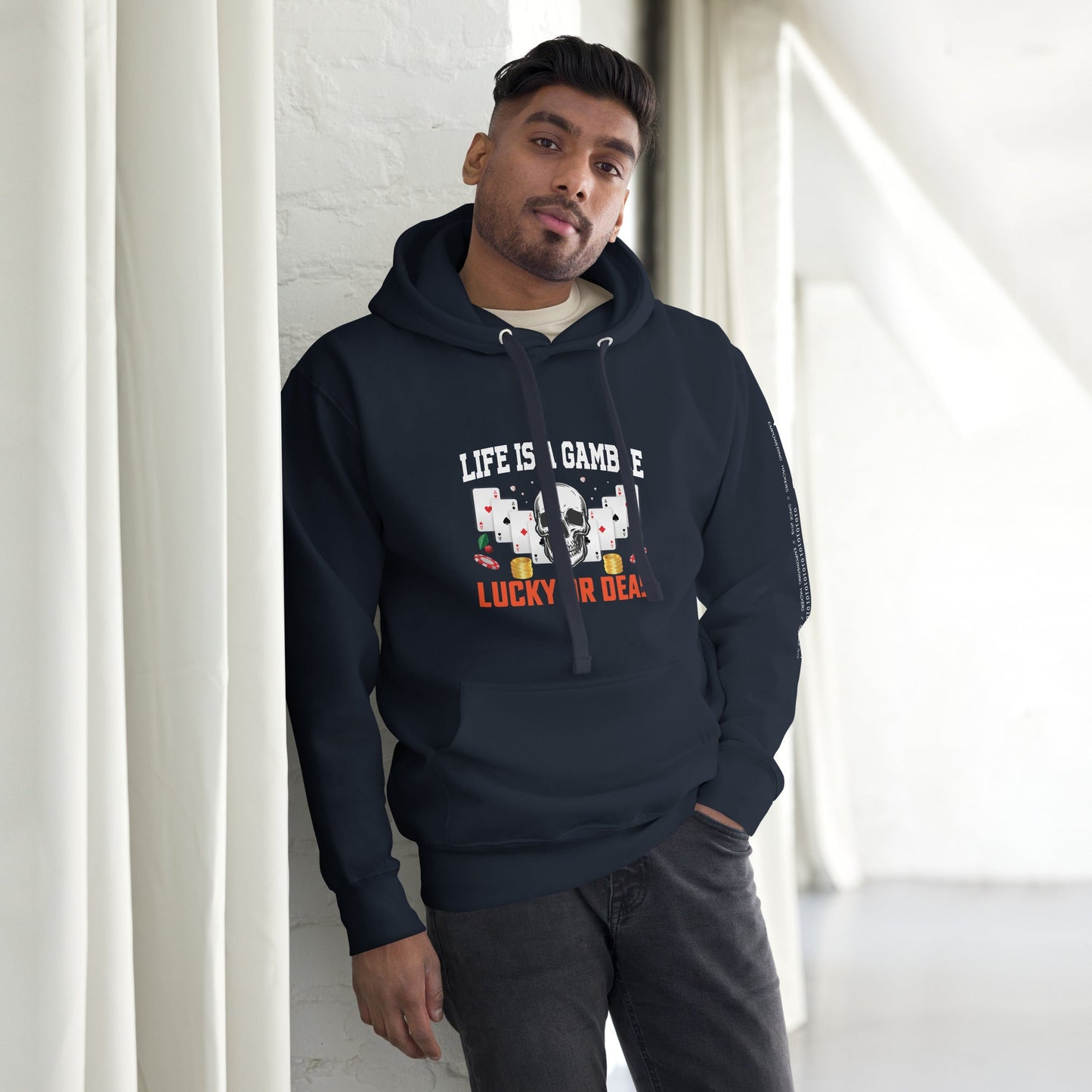 Life is a Gamble; Lucky or Dead - Unisex Hoodie by DarkByteGear