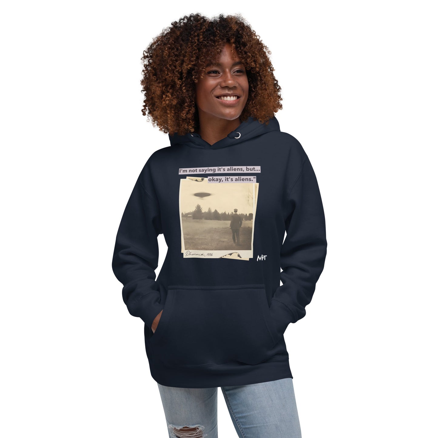 I'm not saying it's aliens, but... okay, it's aliens - Unisex Hoodie by DarkByteGear