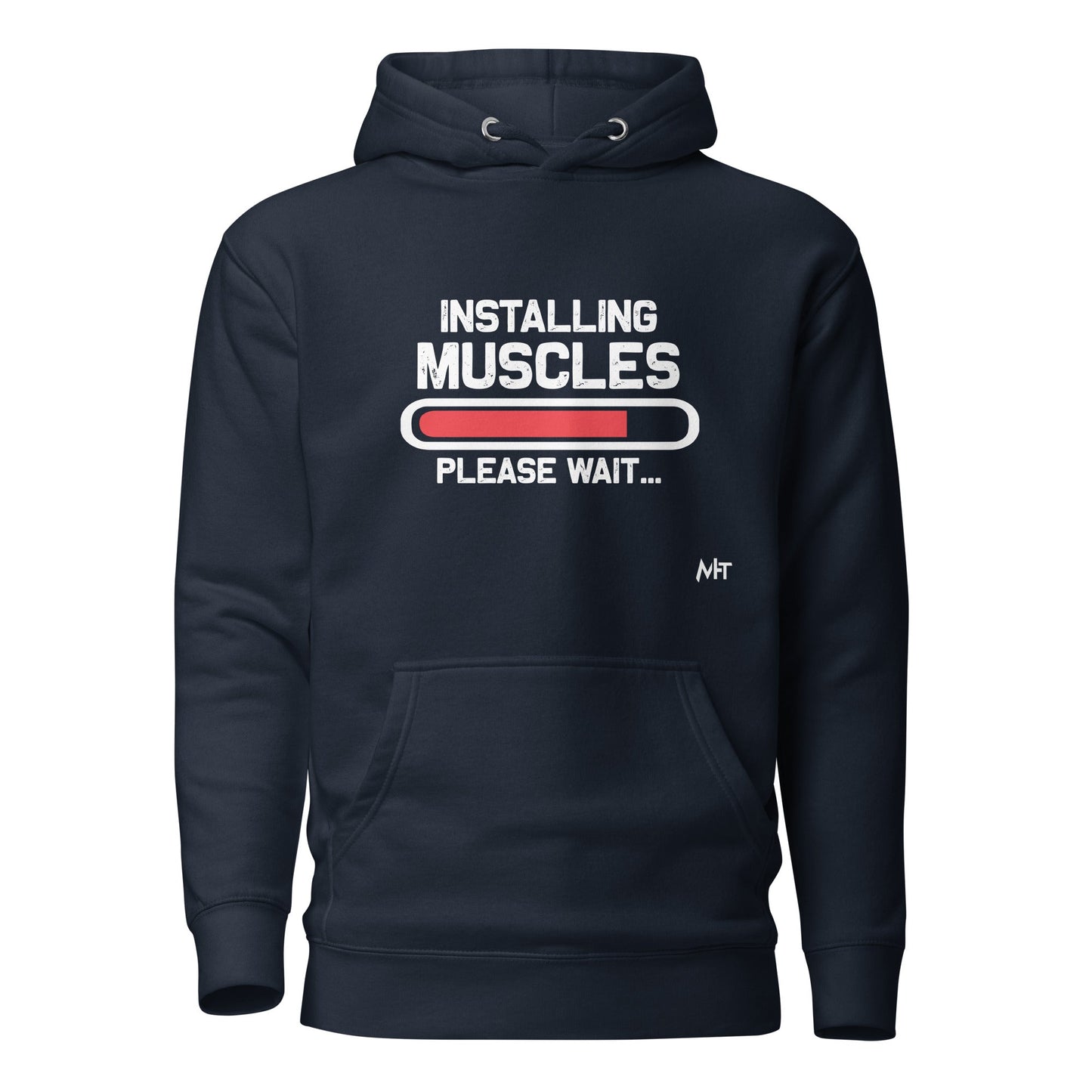 Installing muscles please wait - Unisex Hoodie by DarkByteGear